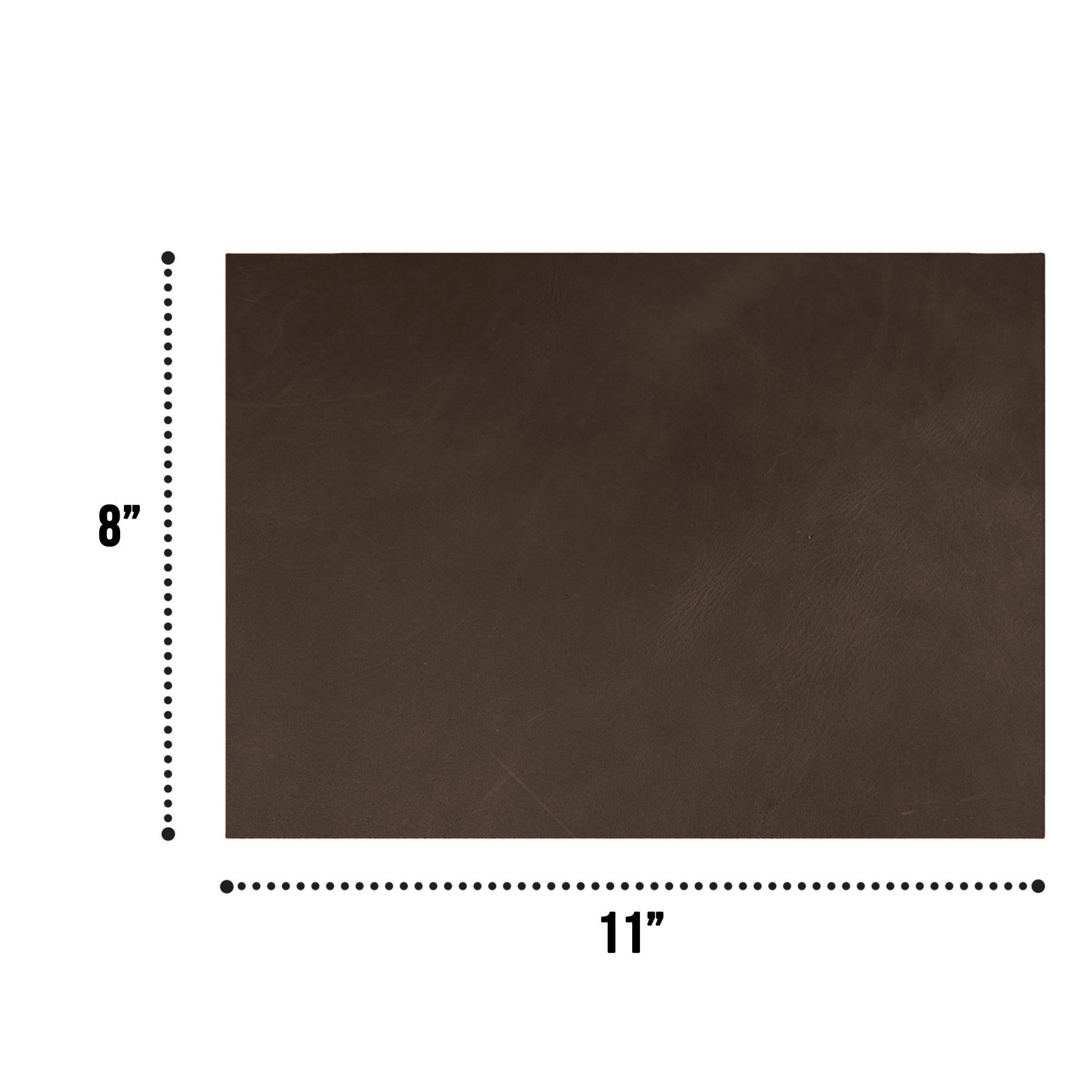 A close-up of a dark brown Leather Rectangle 8 x 11 in. from Thick Full Grain Leather (2.6 to 2.8mm) by Leather Handcraft Supply Depot, showcasing its durable quality. This Full Grain Leather Rectangle (8 X 11 in.) from Thick Full Grain Leather (2.6 to 2.8mm) offers a solid foundation for hobby workshops, sewing projects, and artisan craftsmanship, handmade in La Antigua Guatemala & Oaxaca Mexico.