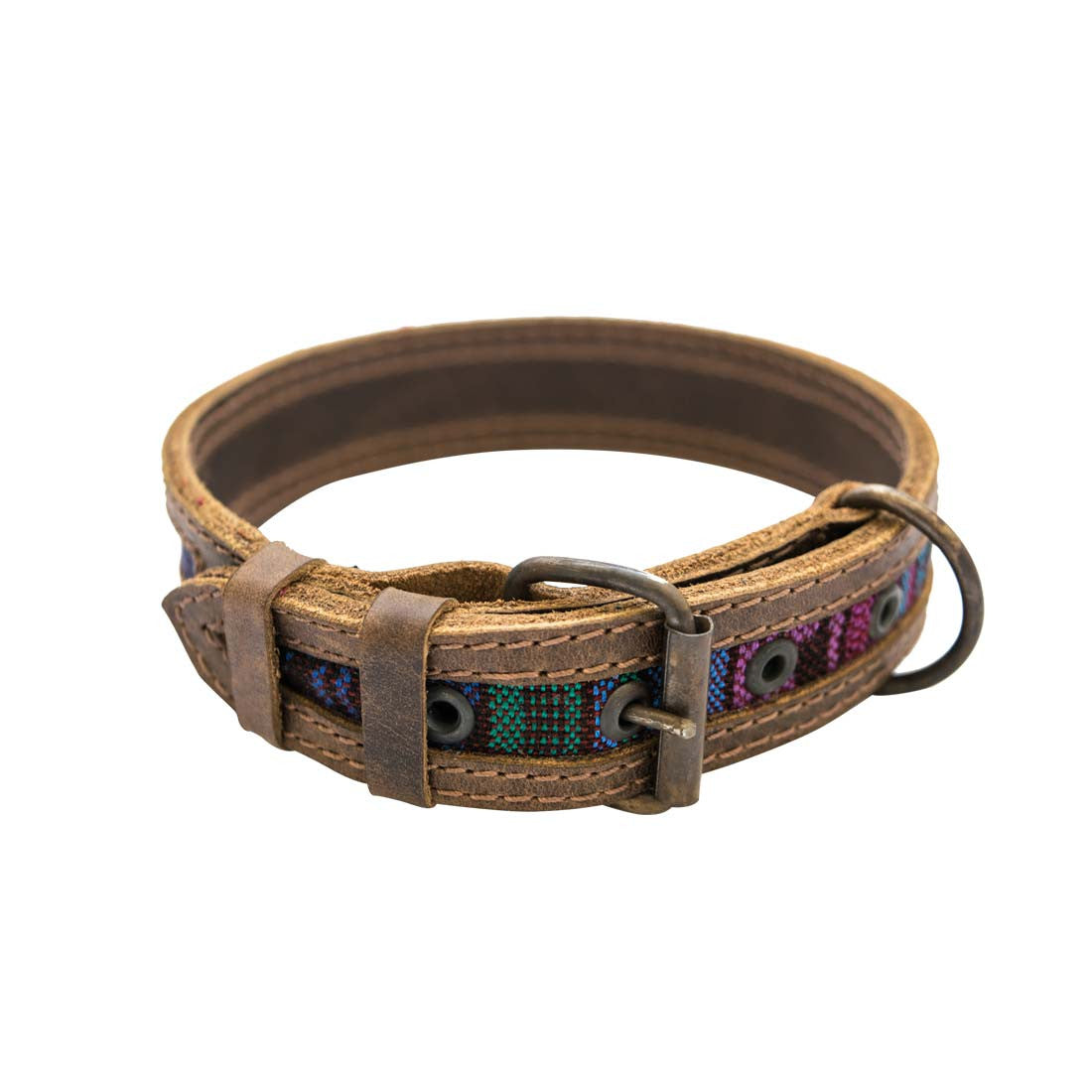 Rustic Mayan Dog Collar - Stockyard X 'The Leather Store'
