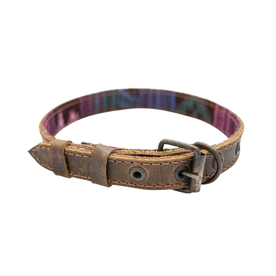 Dog Collar With Mayan Lining - Stockyard X 'The Leather Store'