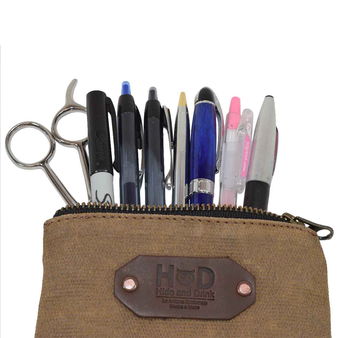 Waxed Canvas Scribbler Pouch - Stockyard X 'The Leather Store'