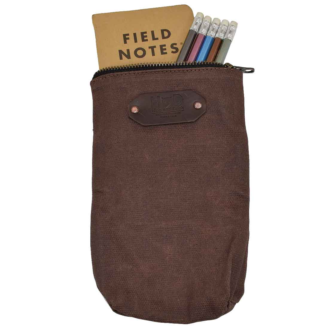 Waxed Canvas Scribbler Pouch - Stockyard X 'The Leather Store'