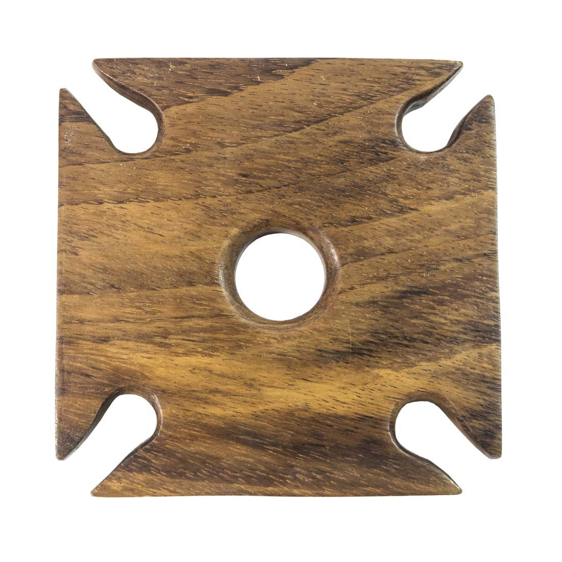 Square Wood Wine & Glass Holder - Stockyard X 'The Leather Store'