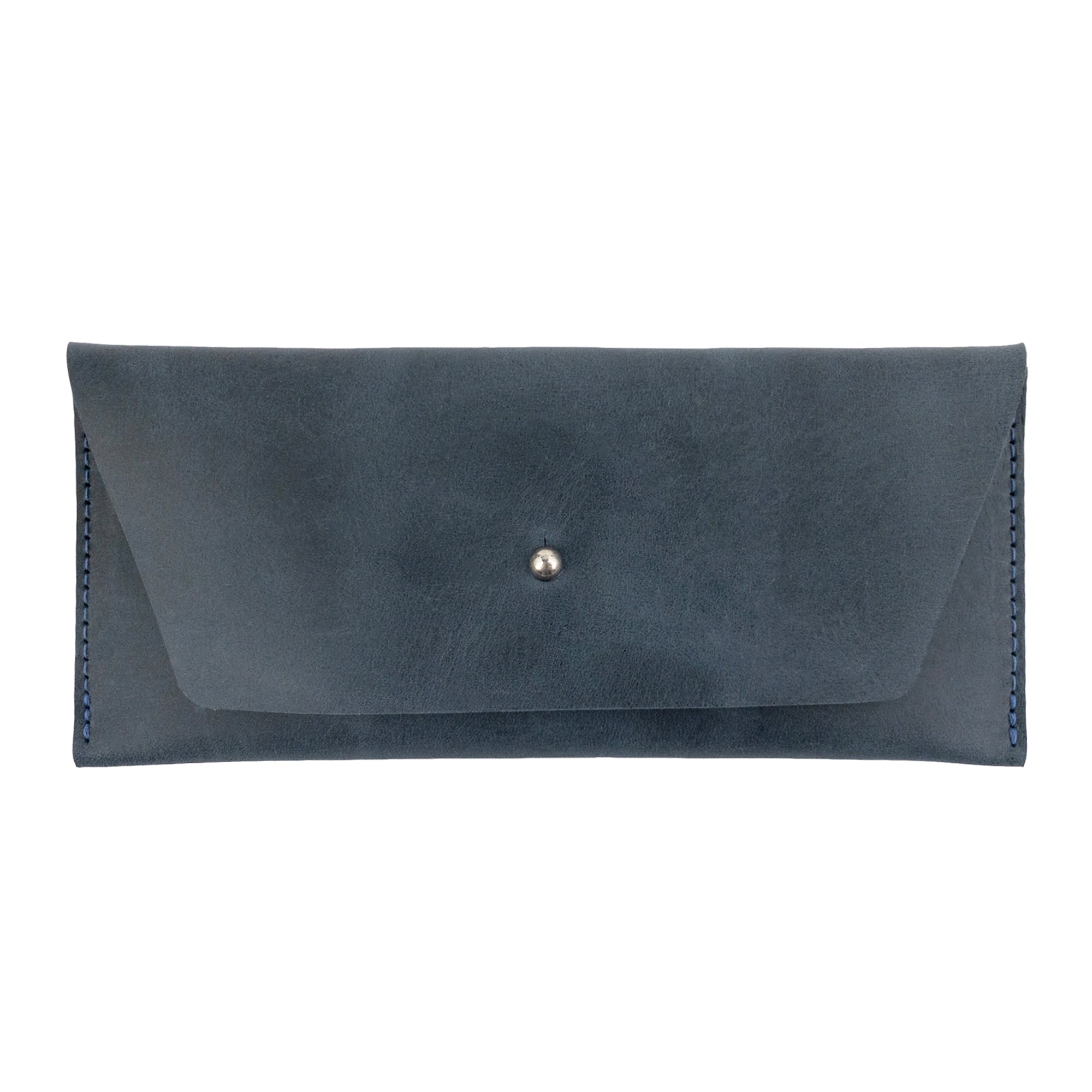 The Long Utility Pouch in a maroon hue by Hide & Drink, highlighting its rich color and stylish appeal. Perfect for storing cash, coins, and cards in a minimalist design.