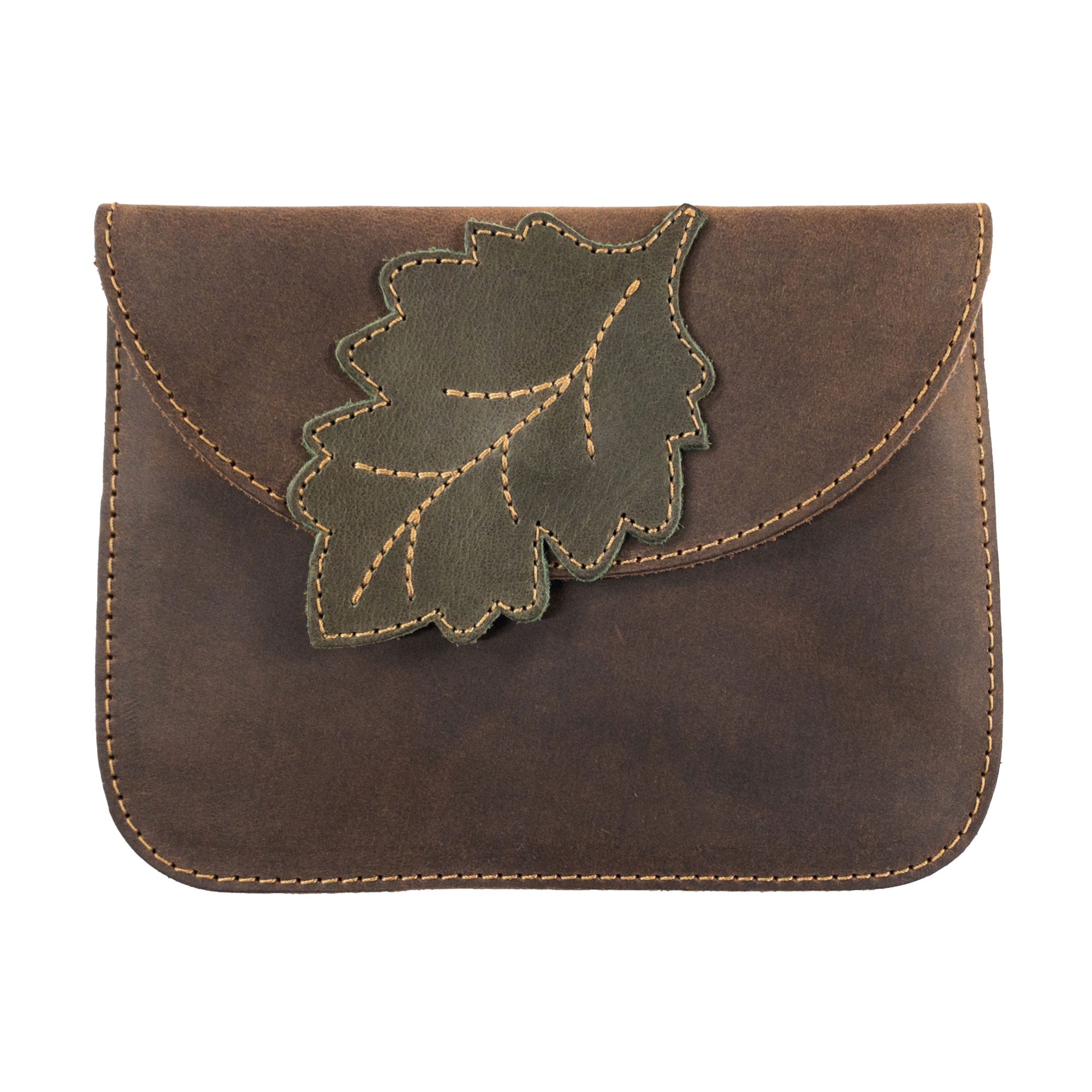 Card Wallet Leaves Design - Stockyard X 'The Leather Store'