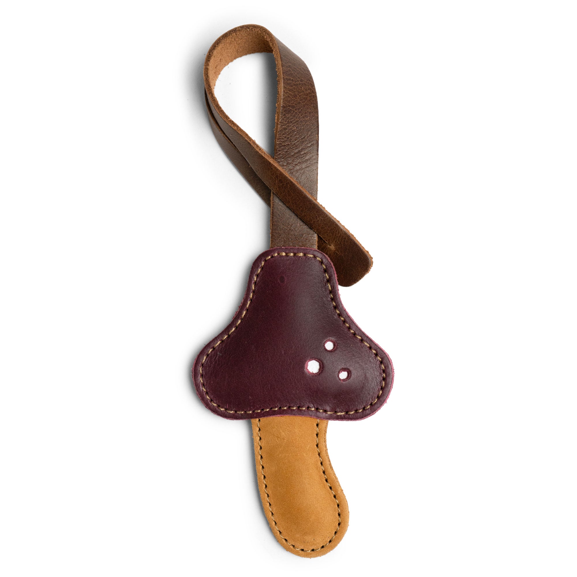 Hide & Drink Bag Charms featuring a cute pineapple design, the perfect charm for handbags. Ideal as a purse charm for tote & backpacks, crafted from durable full grain leather. Every piece exemplifies StockyardX's dedication to small batch production with hand cut, hand sewn artistry and fire branding, handmade in La Antigua Guatemala & Oaxaca Mexico.