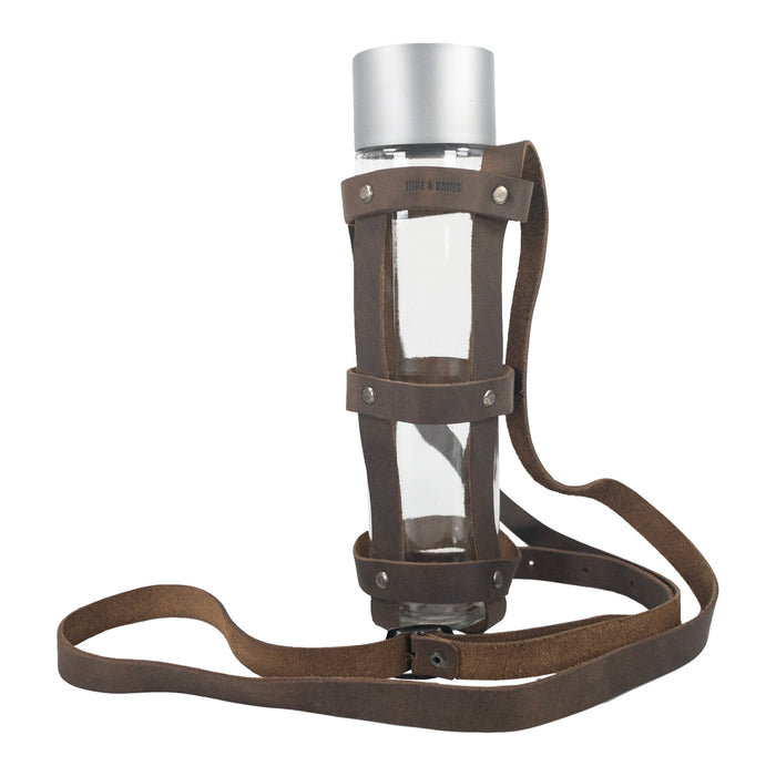 Riveted Bottle Carrier (Bottle Included) - Stockyard X 'The Leather Store'
