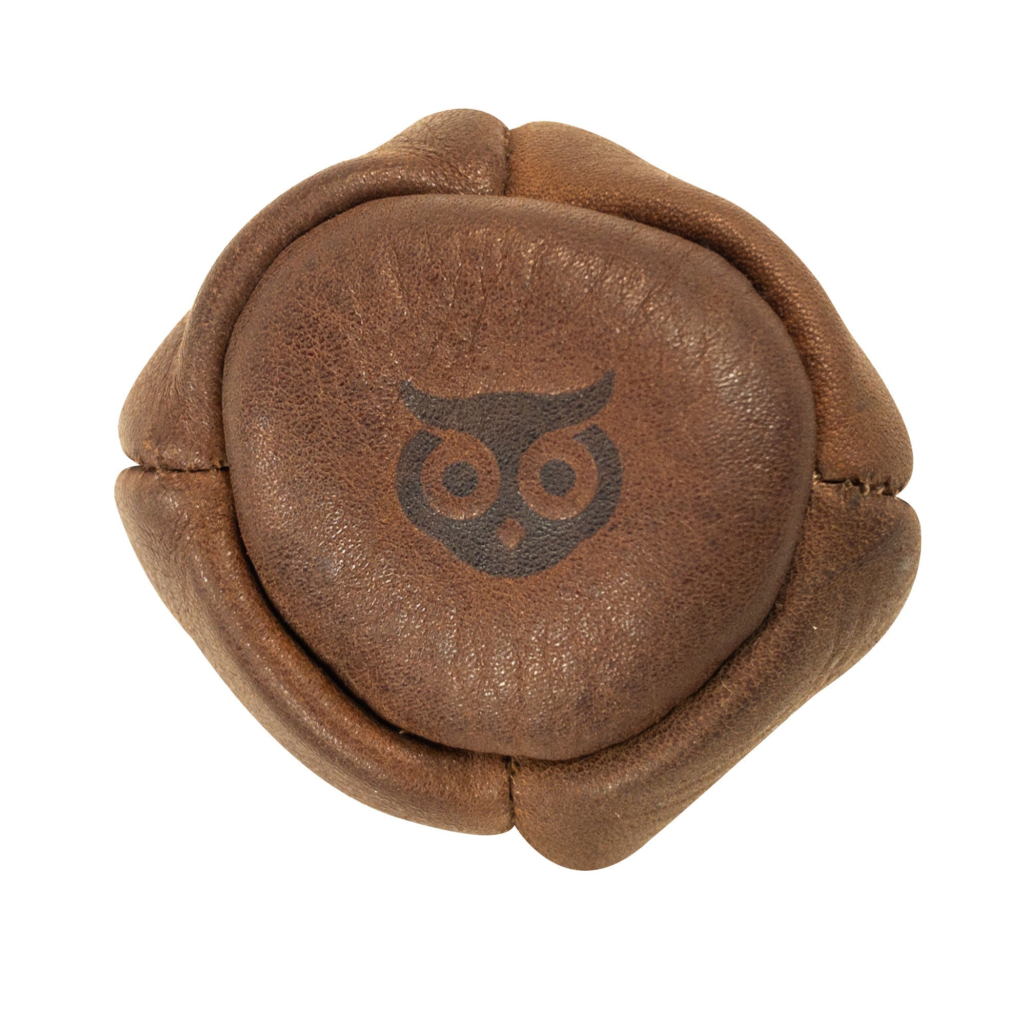 Top view of Hide & Drink's Door Knob Cover featuring premium Full Grain Leather. This durable and stylish safety multi-purpose cover is artisan handcrafted in Oaxaca Mexico, making it an excellent choice for proof doors and a baby proof door knob cover.