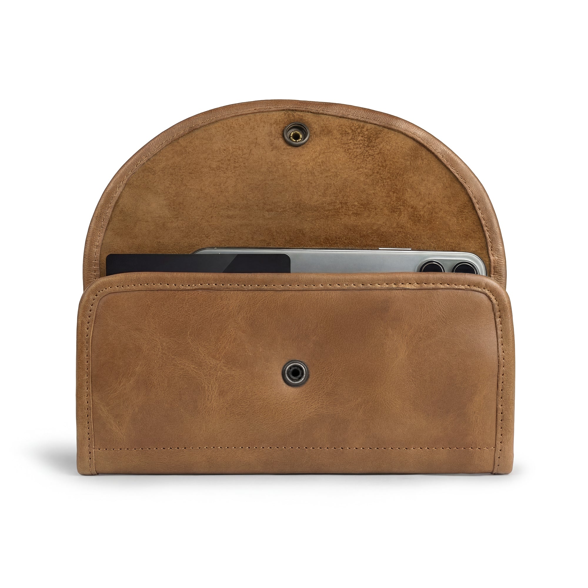 Single Snap Zippered Wallet