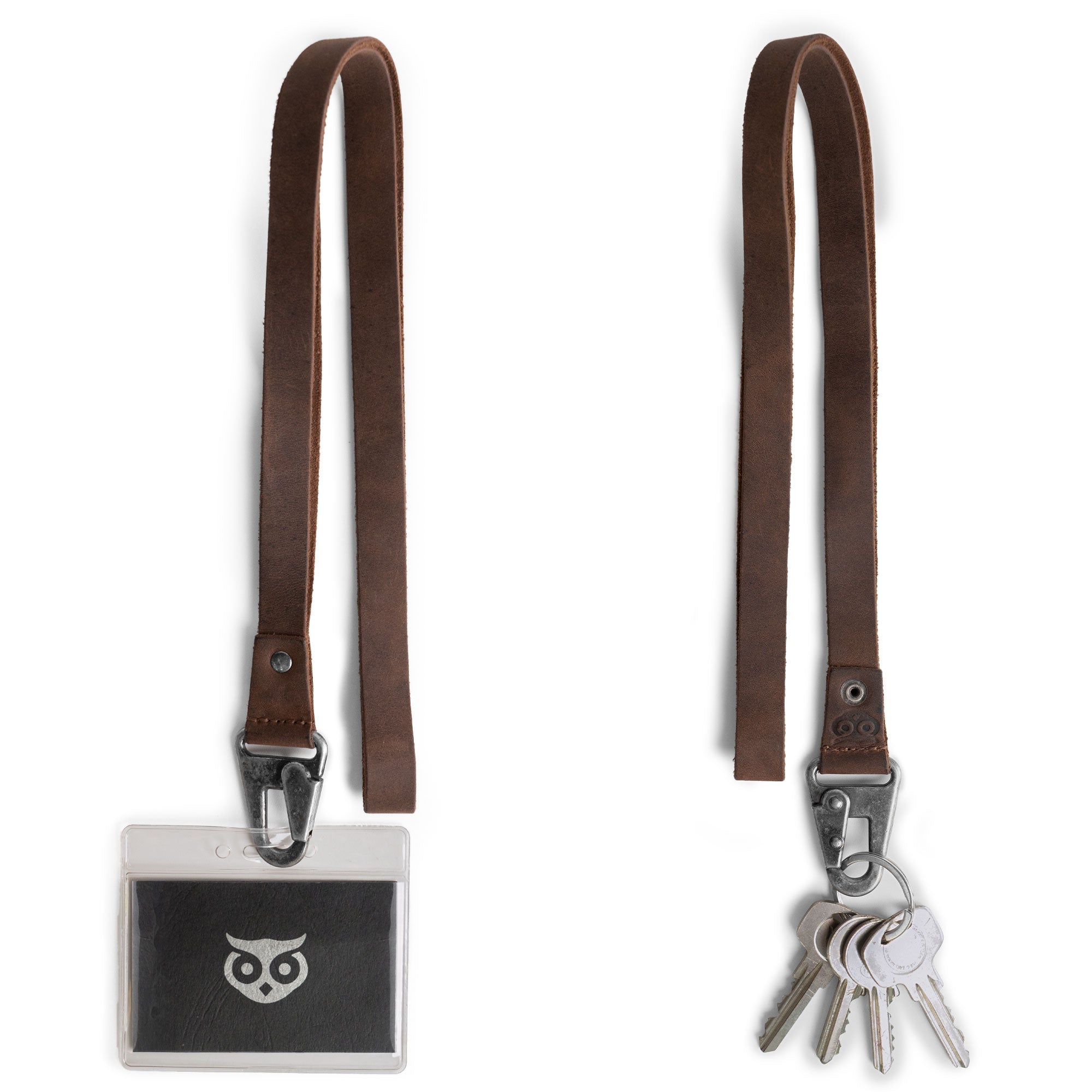Lanyard Keychain by Hide & Drink, a stylish and functional accessory made of full grain leather, perfect for men and women. This neck strap features a sturdy hook and is great for holding IDs or keys. Artisan handmade in La Antigua Guatemala & Oaxaca Mexico.