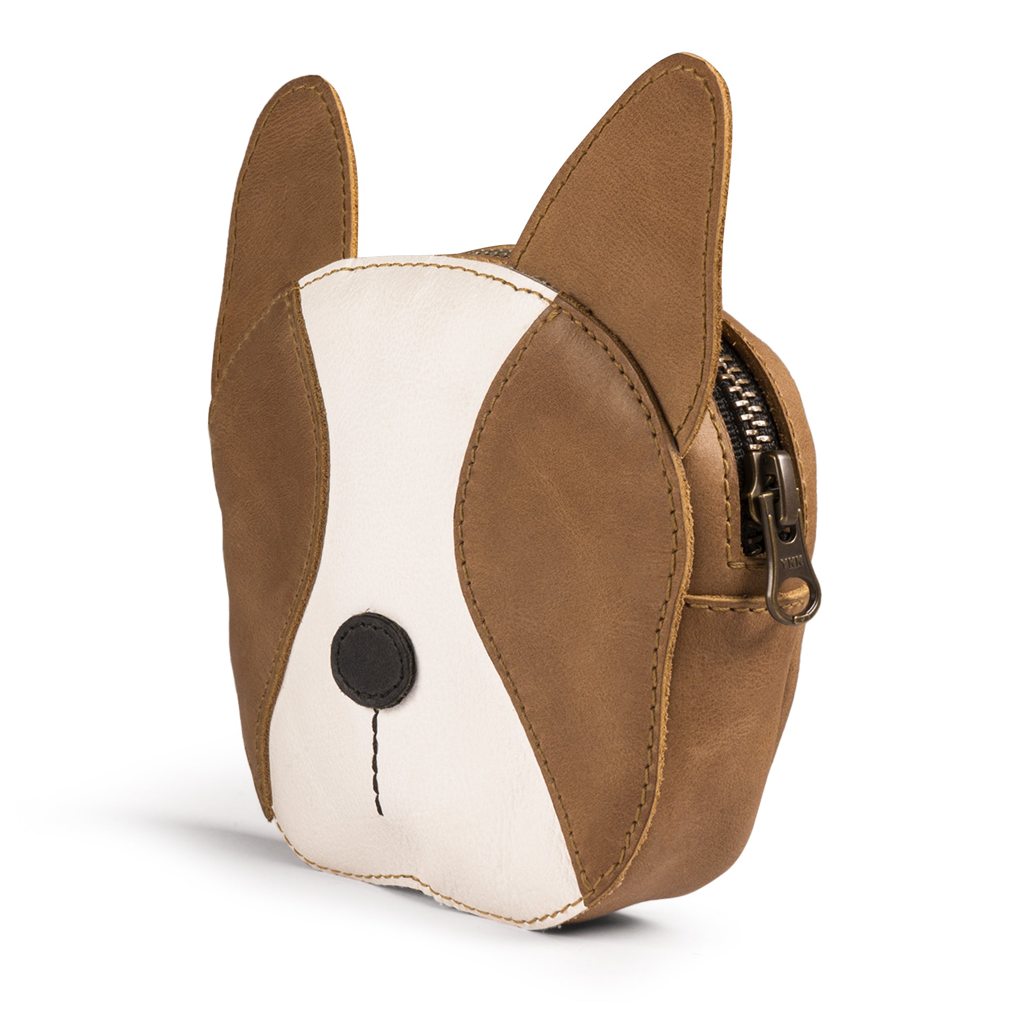French Bulldog-Shaped Leather Wallet