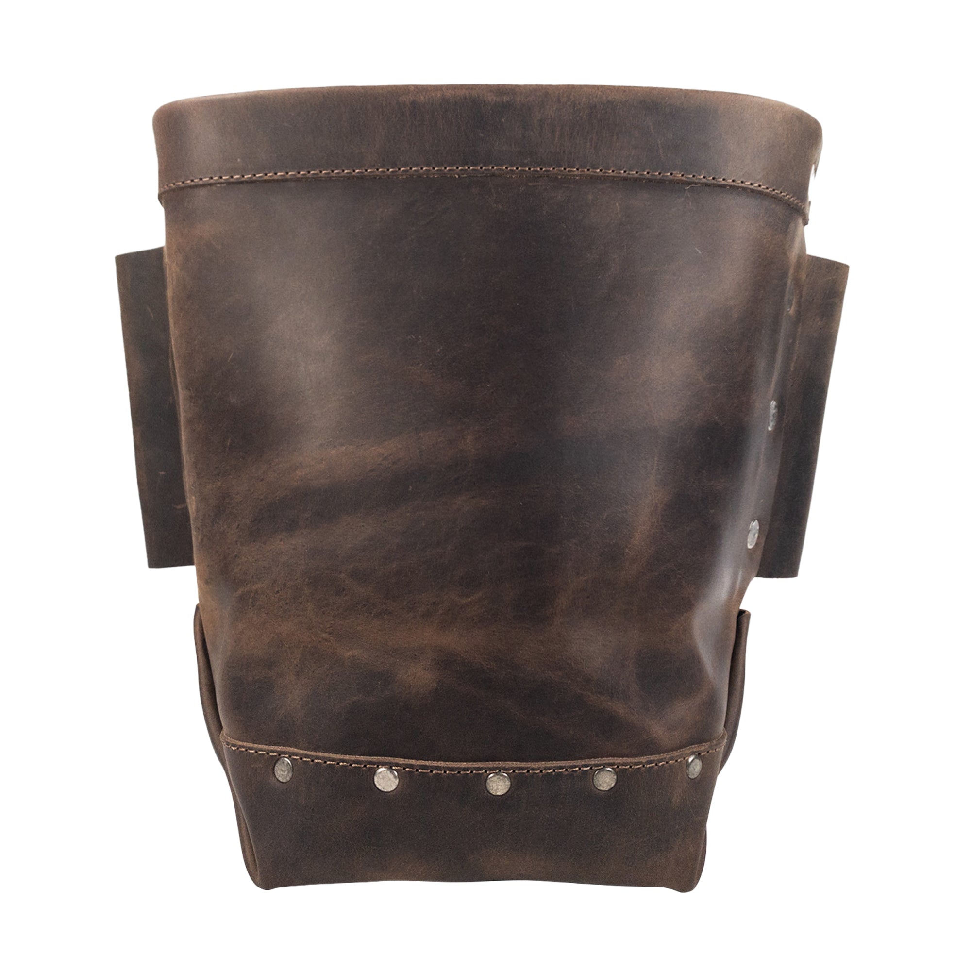 Hide & Drink Electrician Tool Pouch made from full grain leather, featuring a classic holder design for organizing tools. This heavy duty tool pouch offers a rustic and stylish look, perfect for work essentials. Hand cut and hand sewn with small batch production in mind, this artisan pouch is fire branded, showcasing quality craftsmanship handmade in La Antigua Guatemala & Oaxaca Mexico.