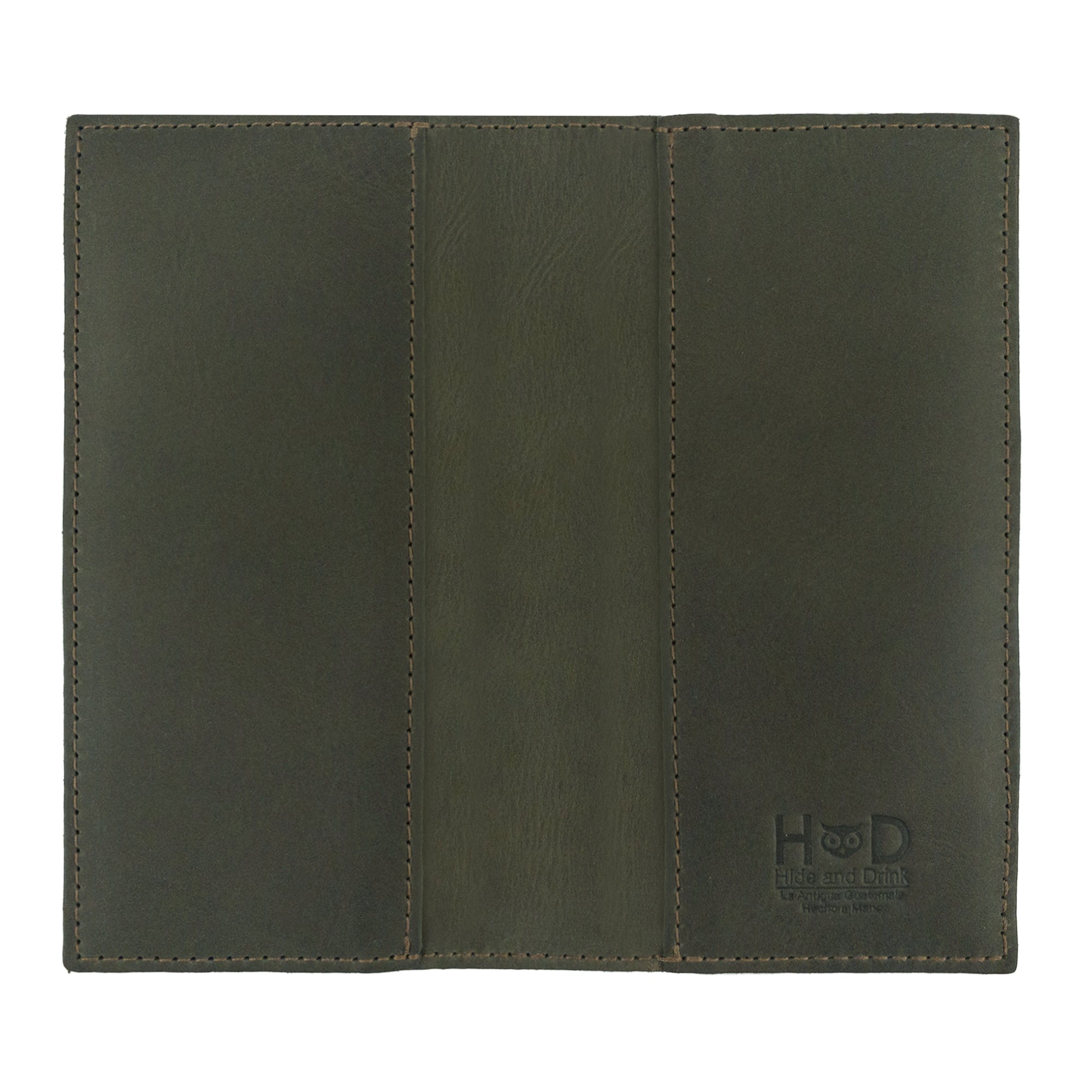 The Checkbook Leather Cover by Hide & Drink featuring a chic design, serving as a minimalist organizer for standard checkbooks. Crafted from full grain leather, this handmade item reflects artisanal techniques in La Antigua Guatemala and Oaxaca Mexico, showcasing small batch production.