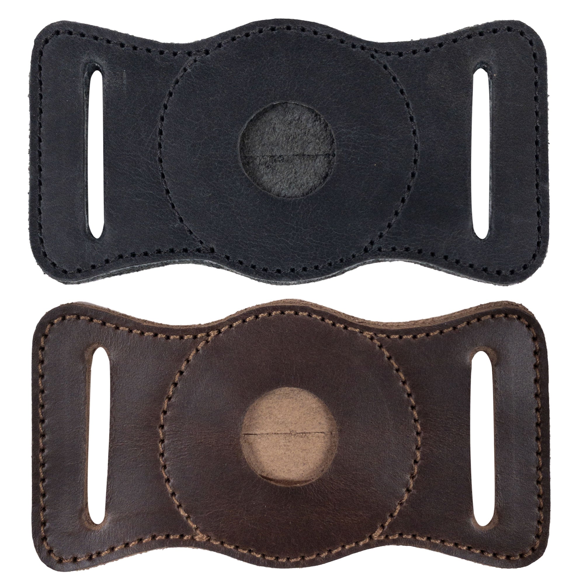 Set of 2 AirTag Holders for Dog Collars - Stockyard X 'The Leather Store'