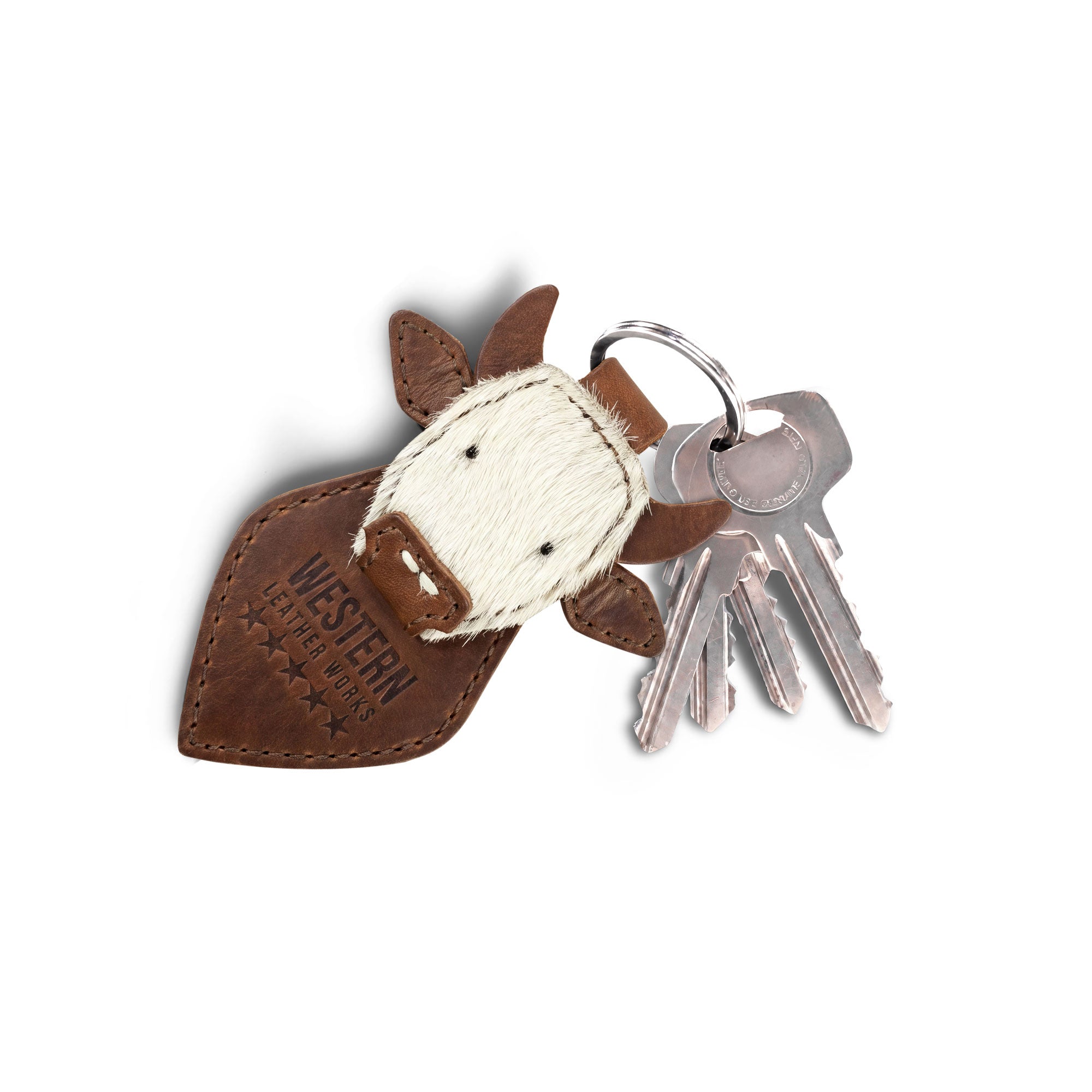 Cow Head Keychain – StockyardX, The Leather Store