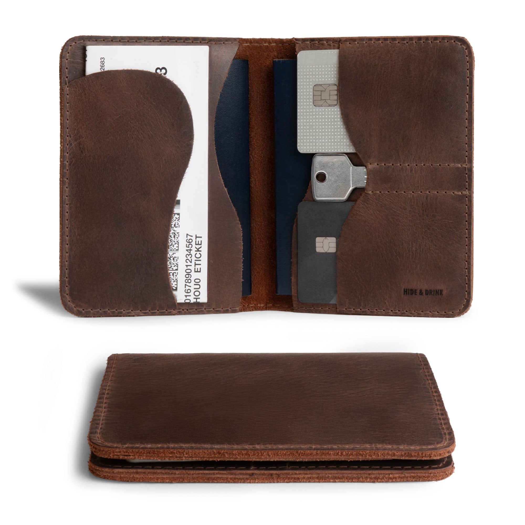 Double Passport Wallet W/Key Slot – StockyardX, The Leather Store