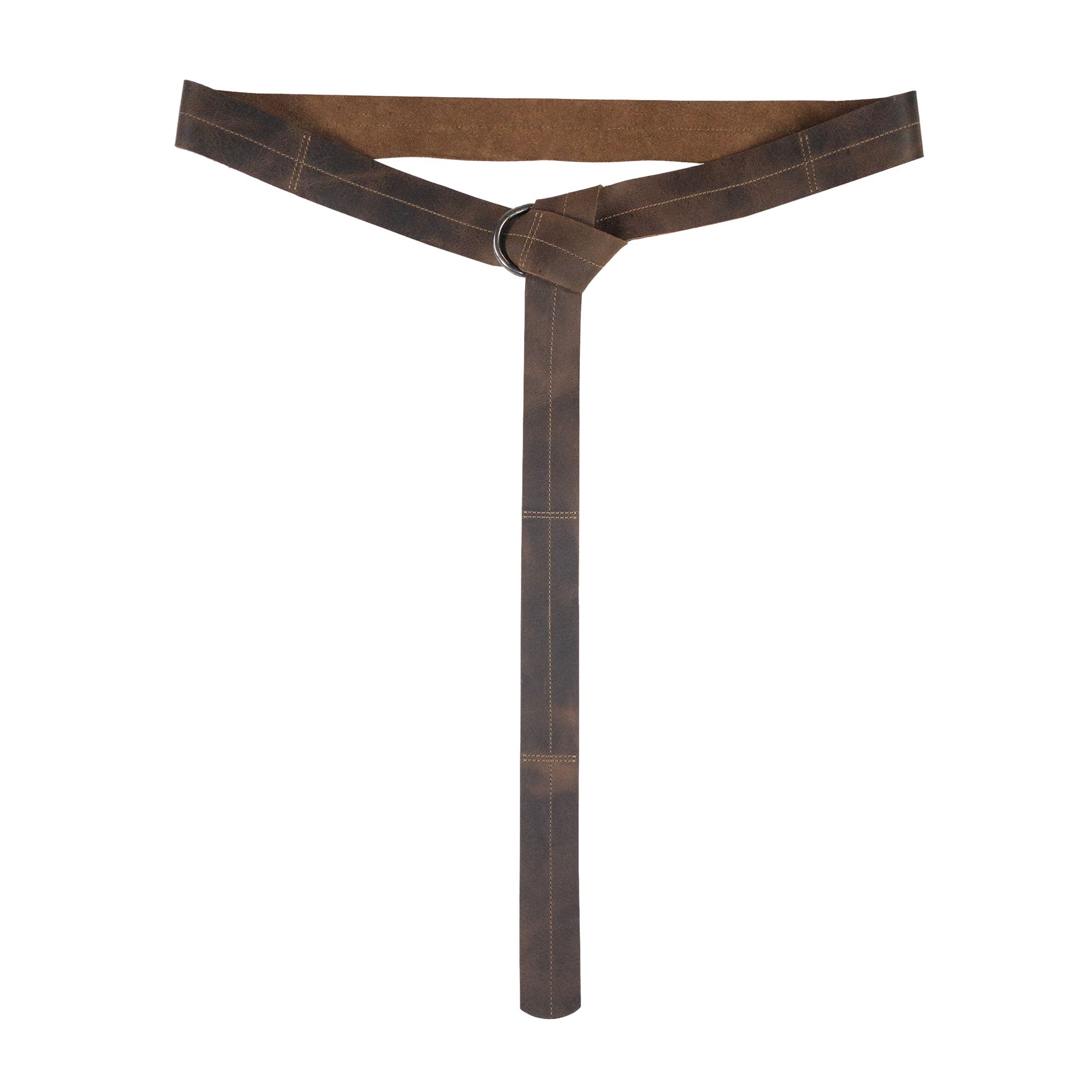 Medieval Belt with Stitching from Valhalla Gear showcases a full grain leather design. Perfect for LARPing and Renaissance fairs, featuring a half-ring closure. This Medieval Belt for Men with Stitching is a handmade artisan piece, crafted using small batch production methods in La Antigua Guatemala & Oaxaca Mexico.