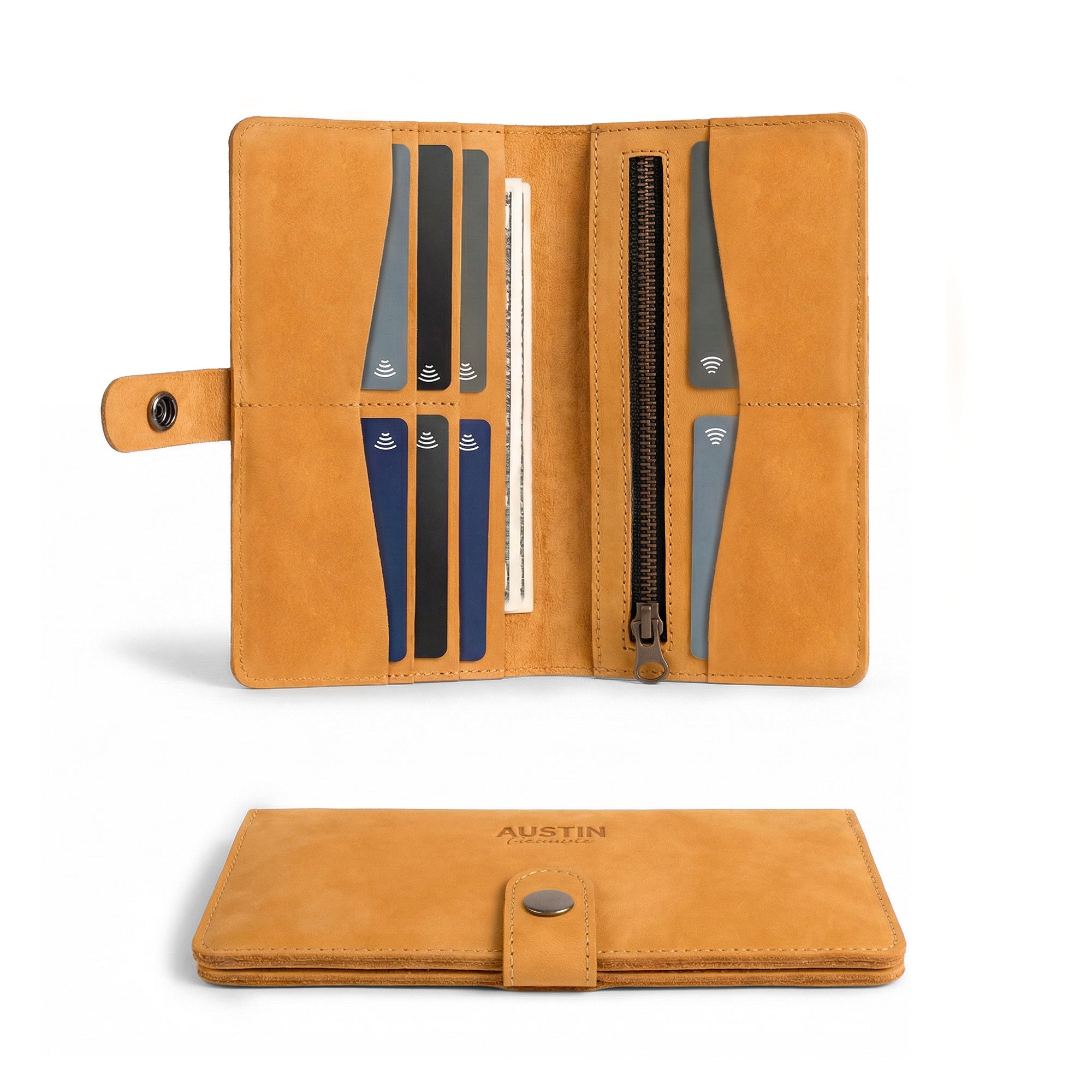 The Lamar Long Bifold Wallet – StockyardX, The Leather Store