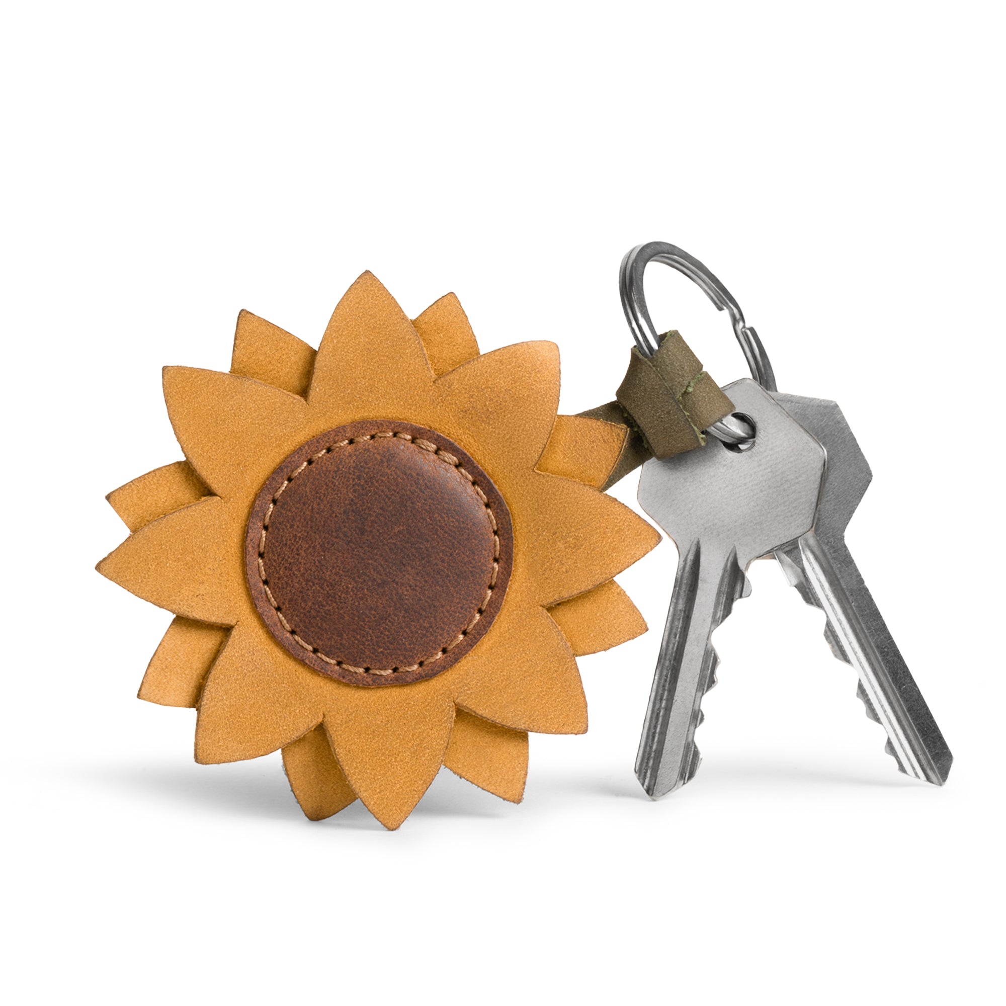 Sunflower Keychain – StockyardX, The Leather Store