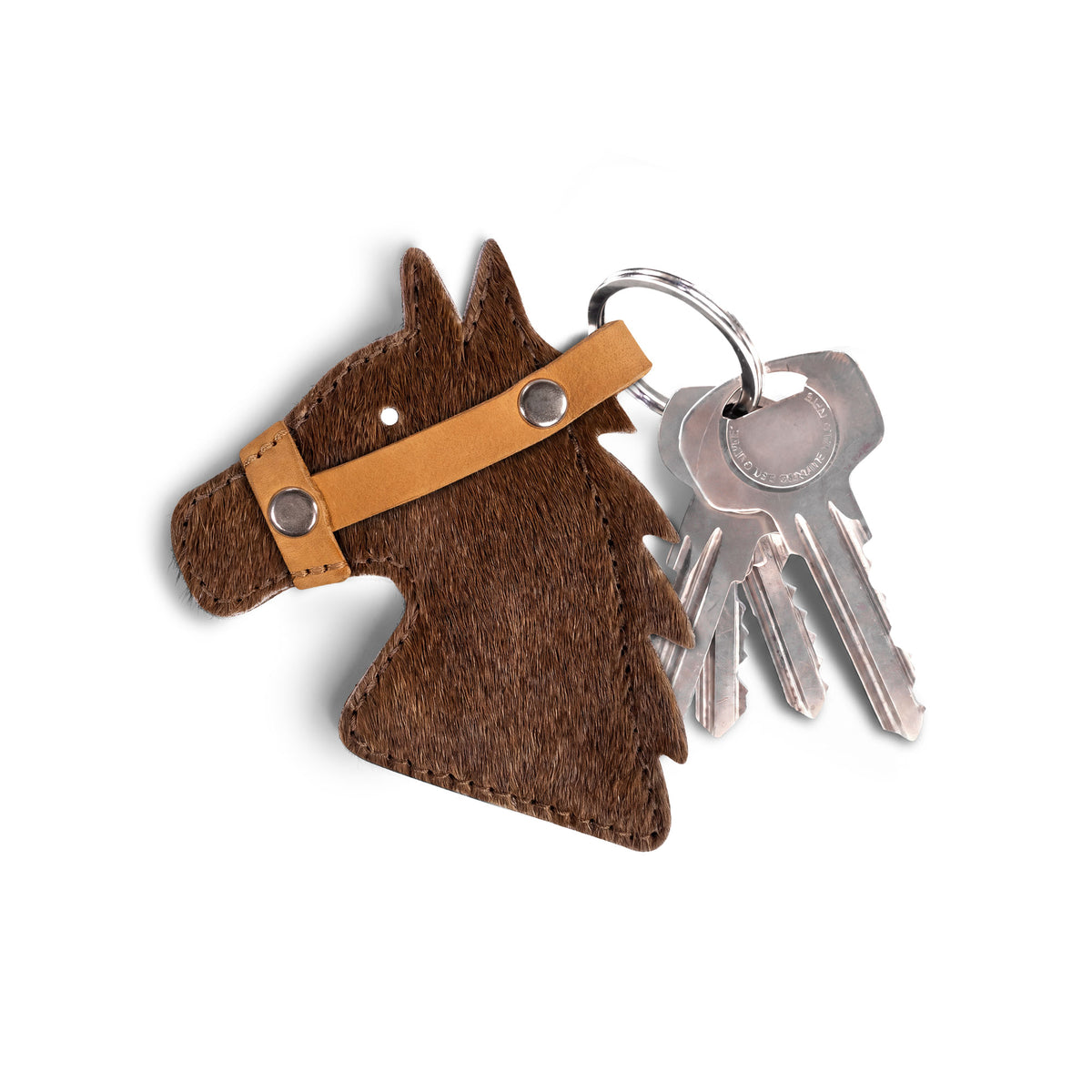 Cowboy Stallion Head Keychain