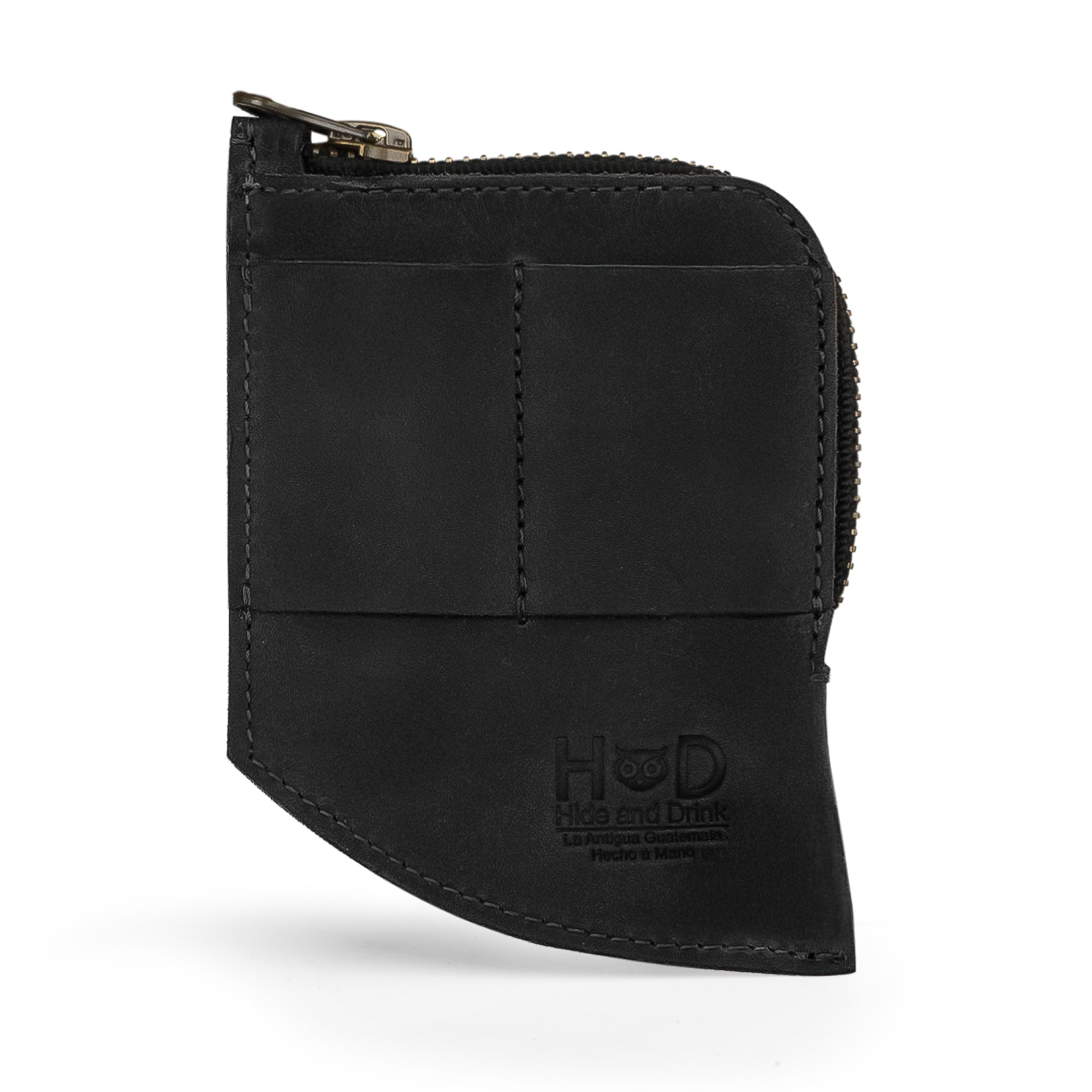 Hide & Drink EDC Pocket Wallet made from luxurious full grain leather, featuring a robust construction that ensures durability. This artisan wallet is perfect for everyday use and designed for small batch production.