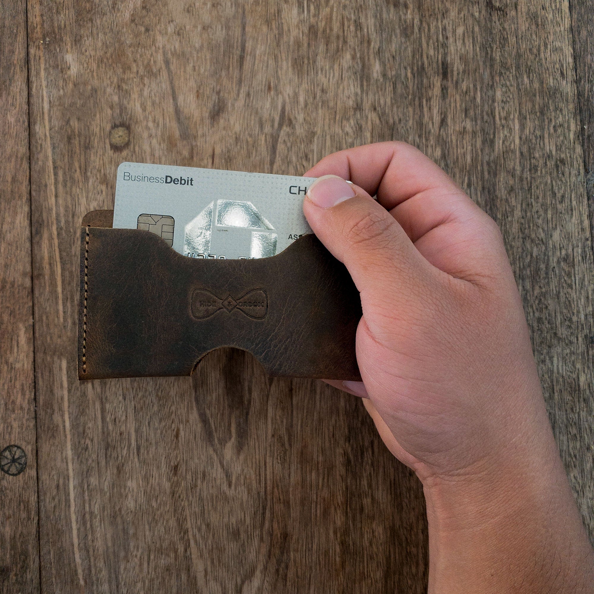 Set of 2 Wallets for Groomsmen - Stockyard X 'The Leather Store'