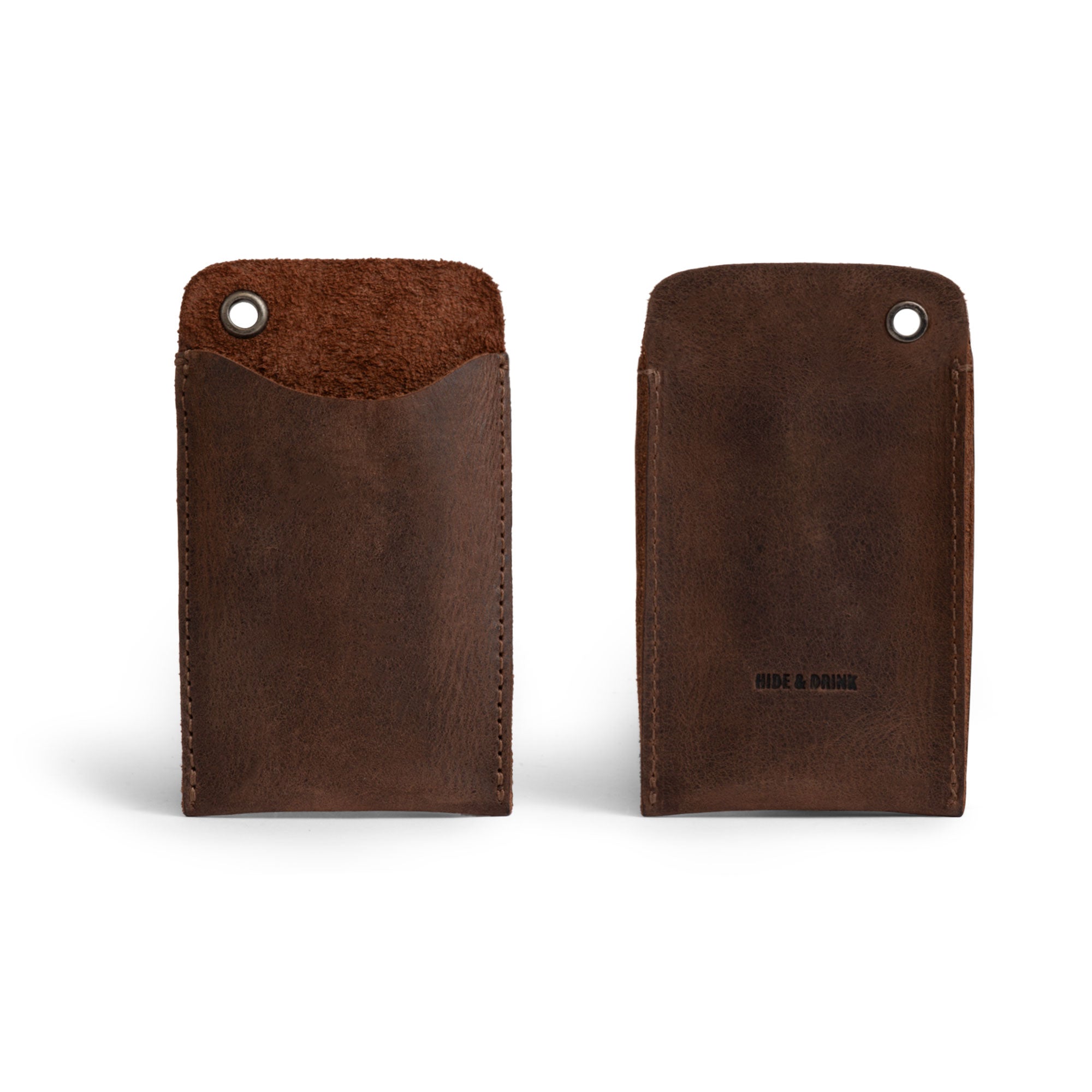 The Multitool Pocket Sleeve EDC by Hide & Drink, crafted from full grain leather, perfect for carrying multitools and pens. This EDC Pocket Slip exemplifies small batch production and artisan quality, hand sewn and fire branded in La Antigua Guatemala.