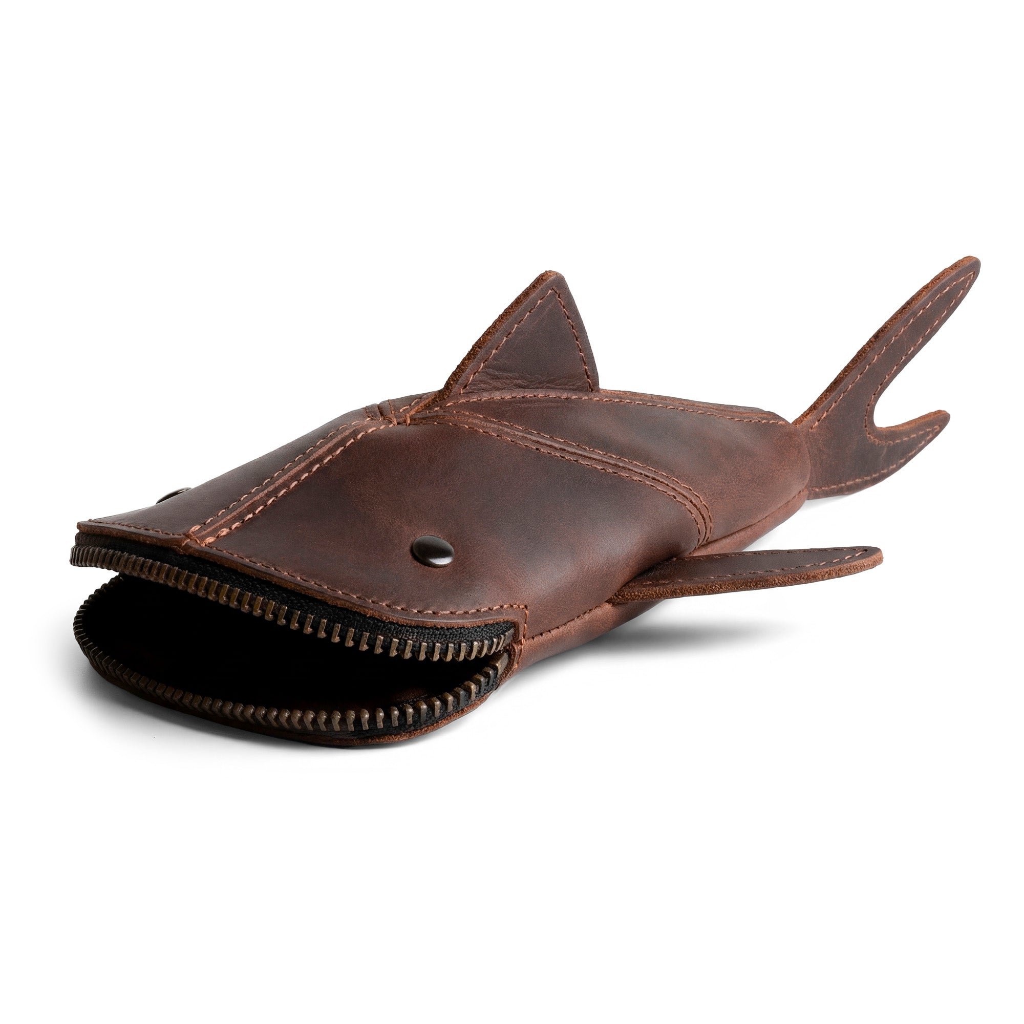 Leather Shark Pouch – StockyardX, The Leather Store