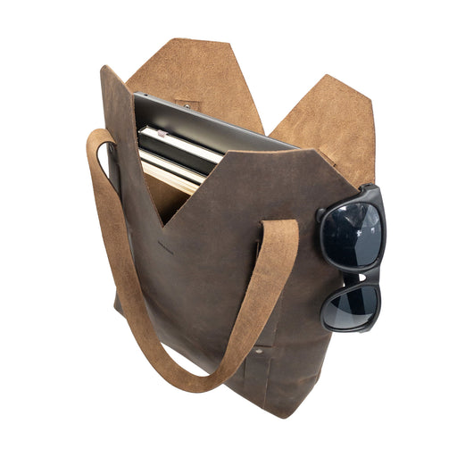 Riveted Tote Bag for Women with Shoulder Straps - Stockyard X 'The Leather Store'