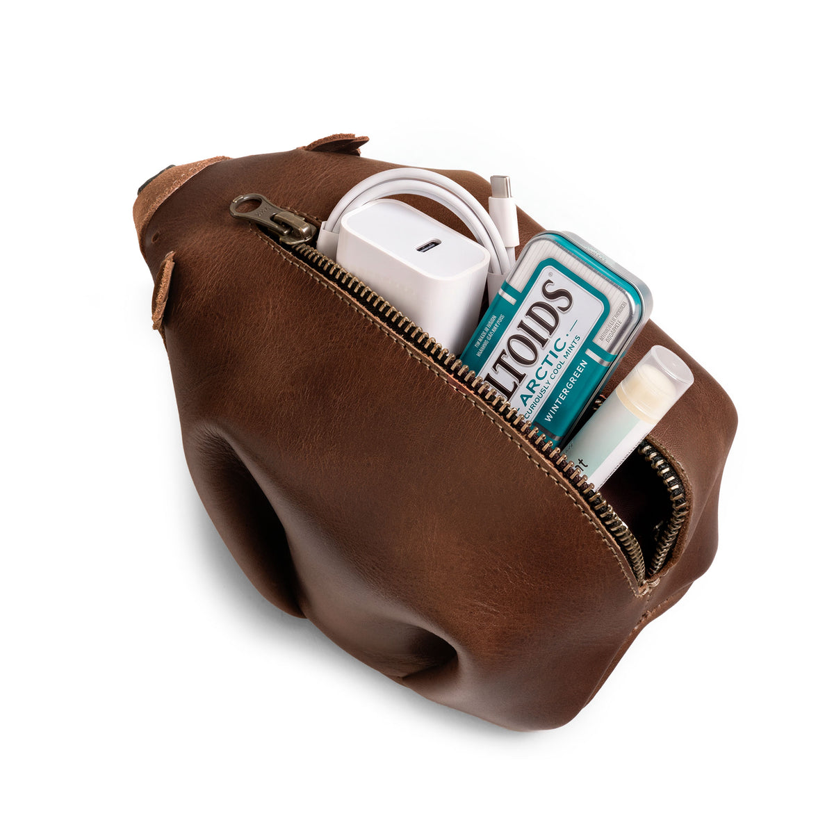 Leather Grizzly Bear Pouch