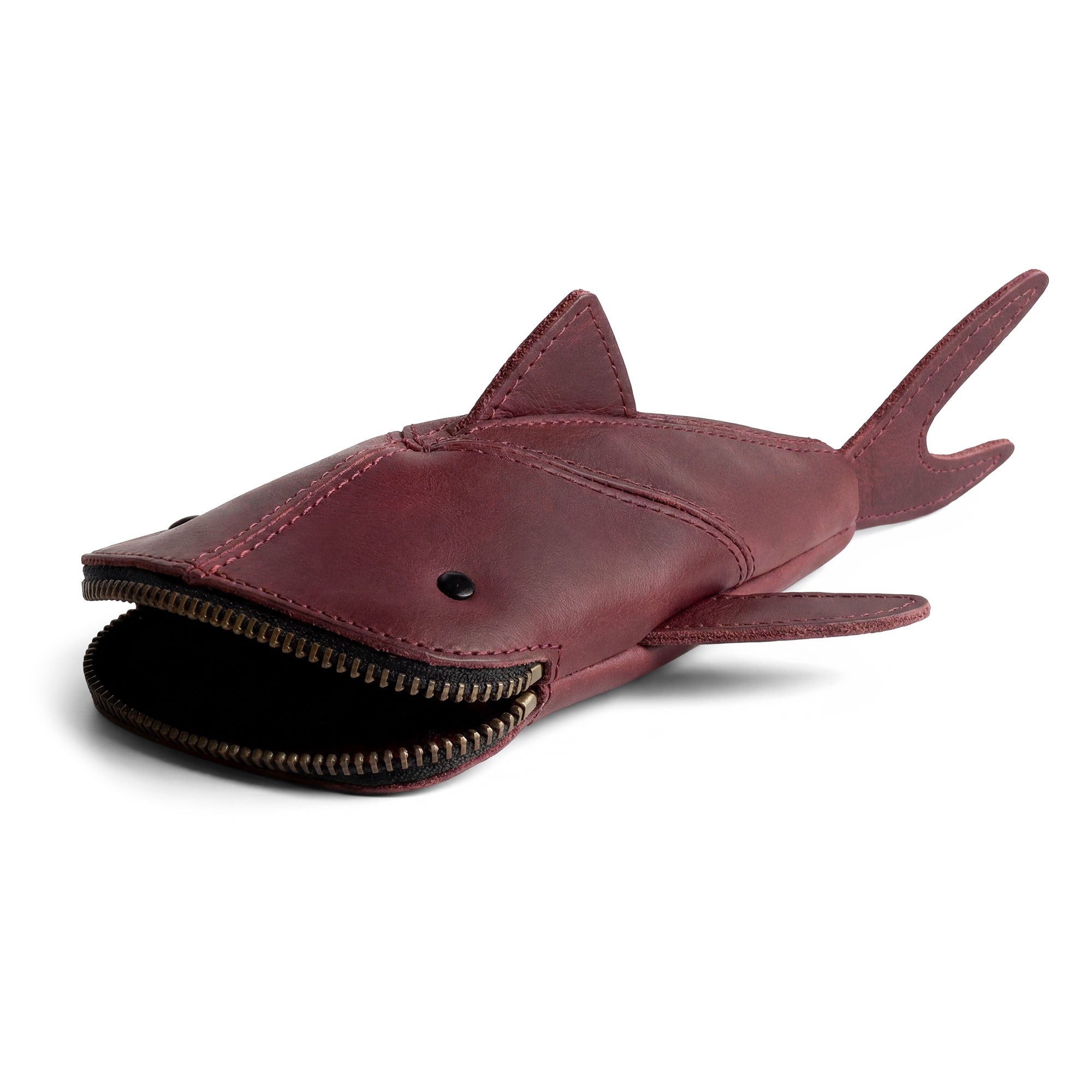 Leather Shark Pouch by Hide & Drink – StockyardX, The Leather Store