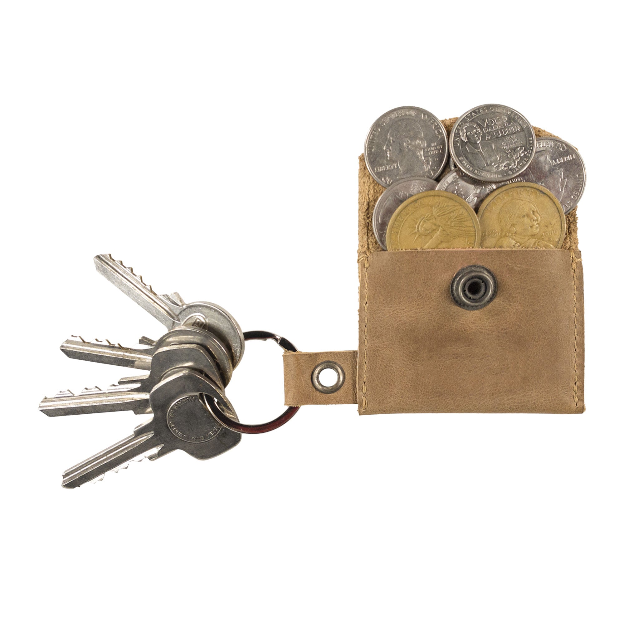 Tiny Coin Holder Keychain – StockyardX, The Leather Store