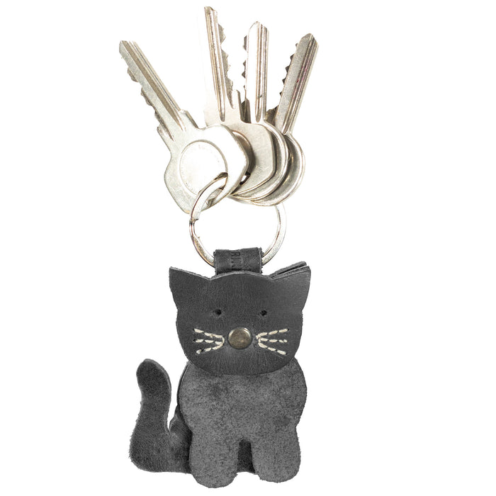 Cat Layered Keychain - Stockyard X 'The Leather Store'