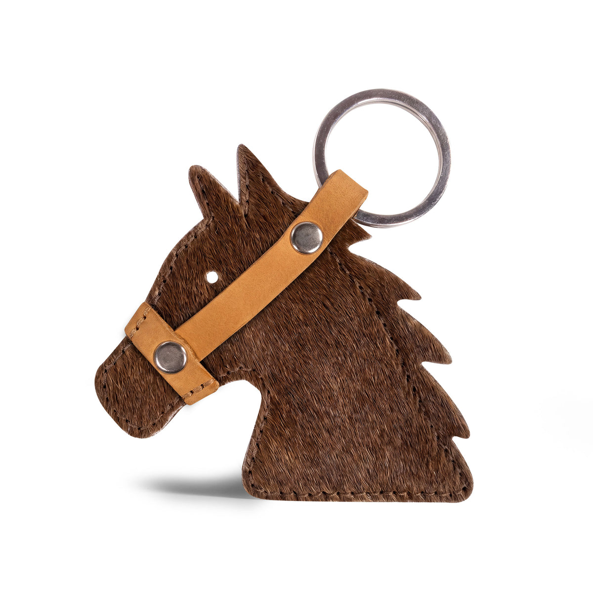 Cowboy Stallion Head Keychain
