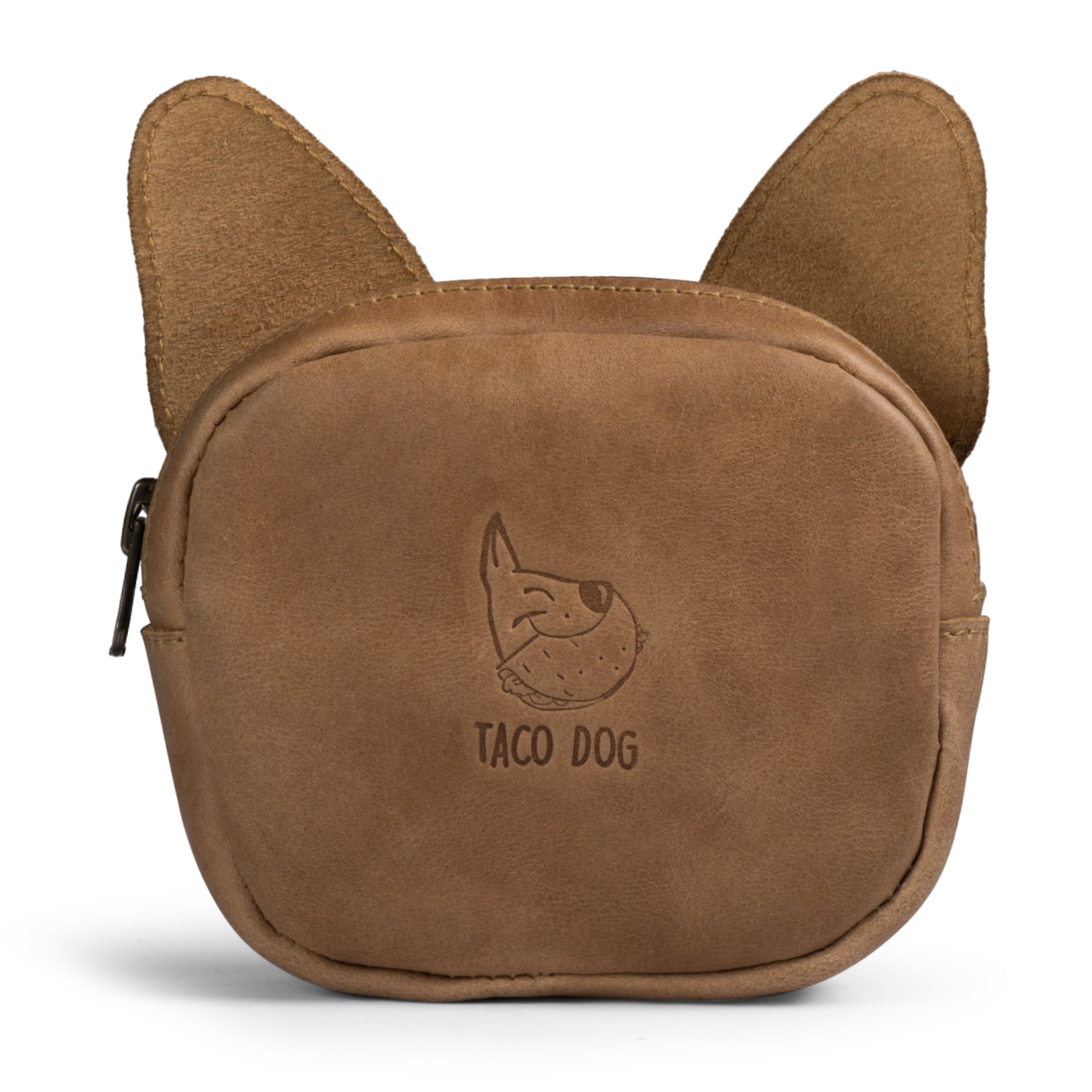 French Bulldog-Shaped Leather Wallet