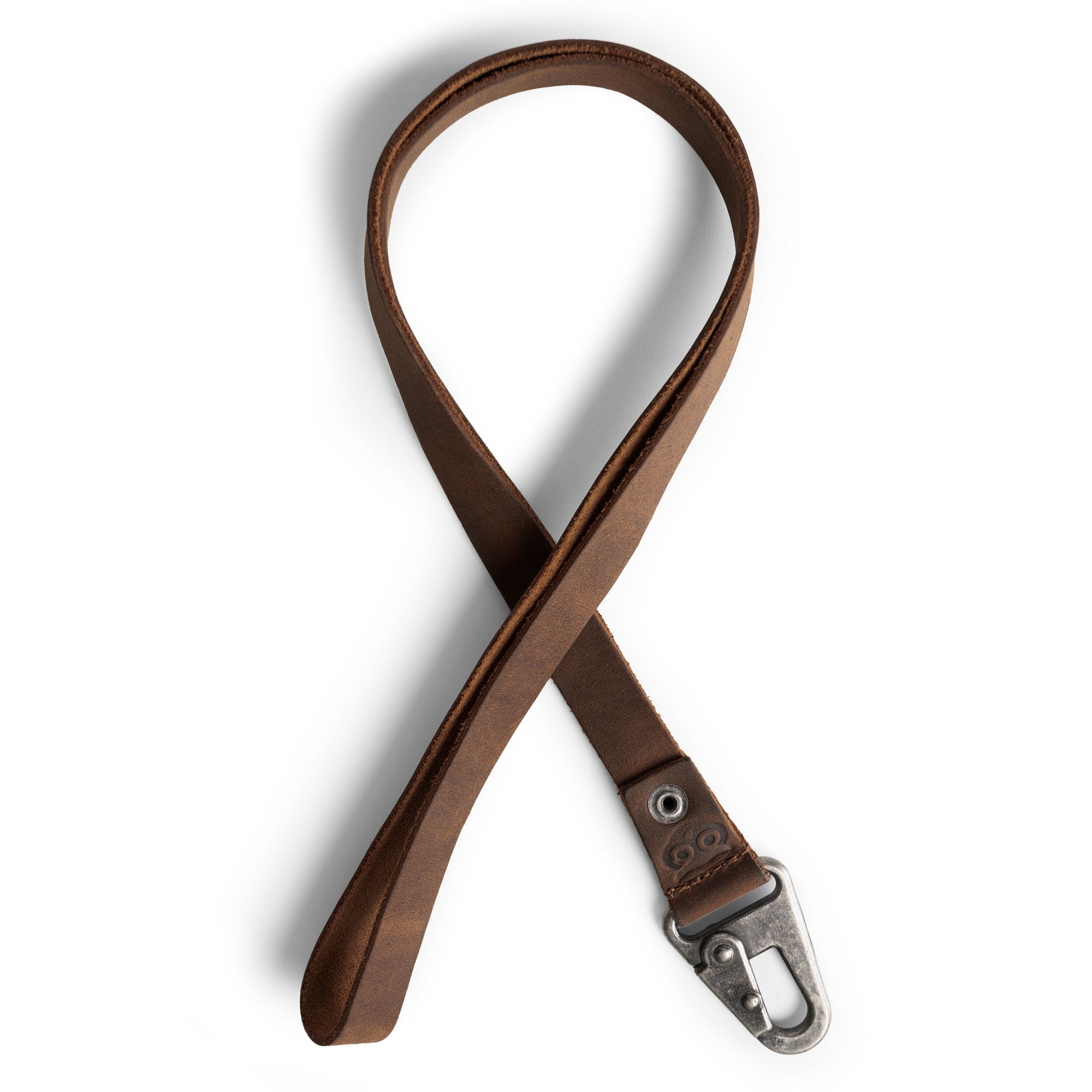 Lanyard Keychain by Hide & Drink, designed for men and women with a neck strap and hook for easy access to keys or IDs. Crafted from durable full grain leather, this artisan product showcases the quality of small batch production in La Antigua Guatemala & Oaxaca Mexico.