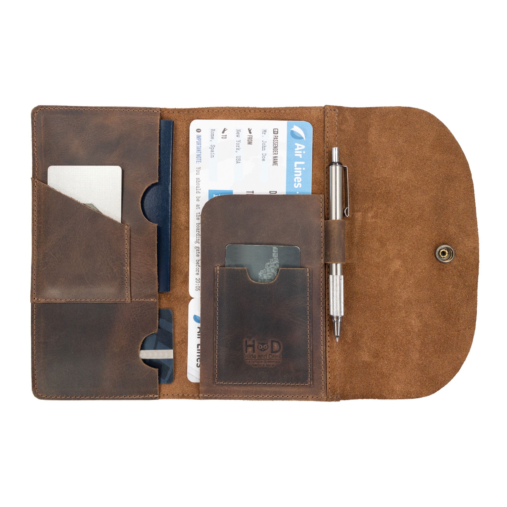 Vertical Large Passport Wallet - Stockyard X 'The Leather Store'