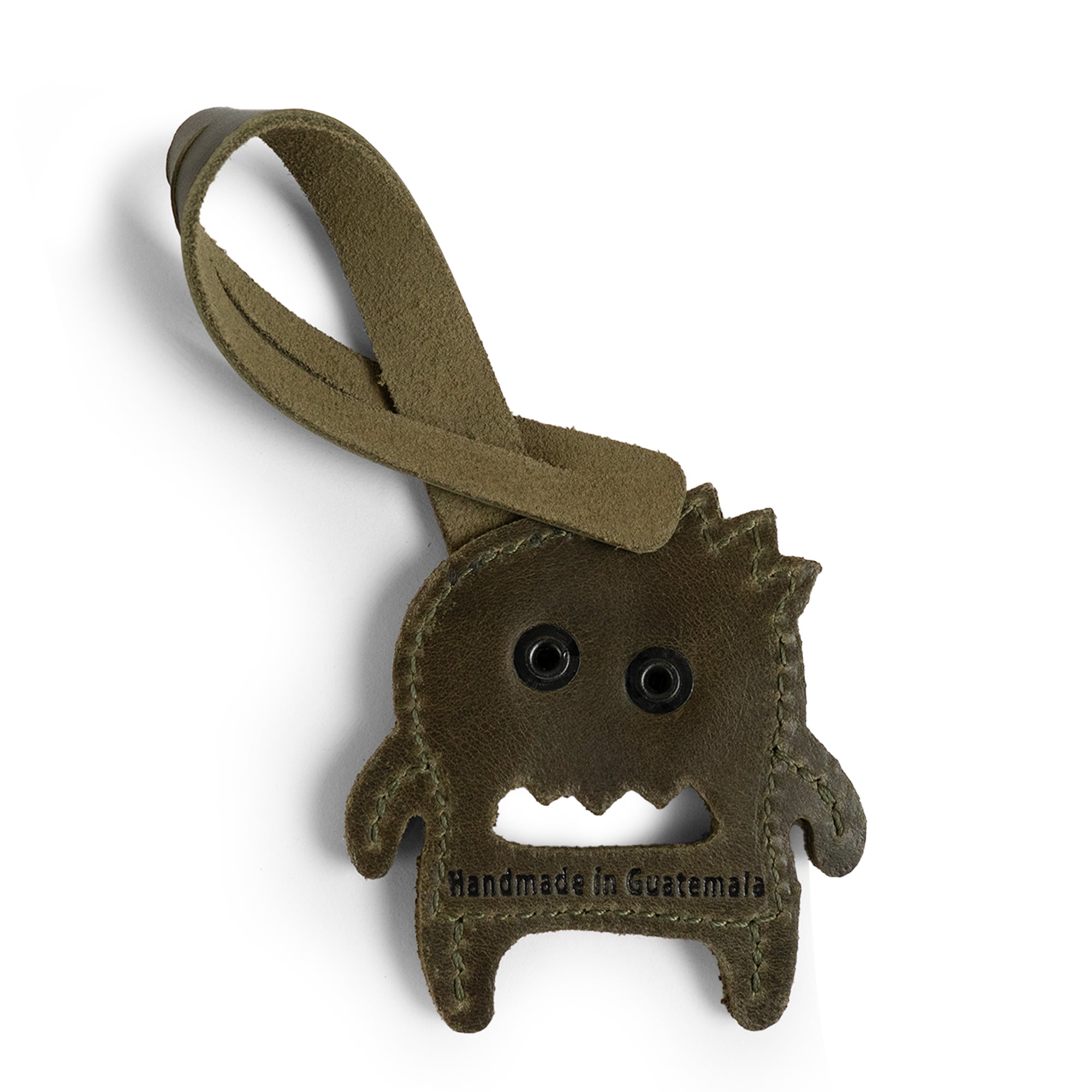 Hide & Drink Bag Charms displaying a delightful cactus design, the perfect charm for handbags. Ideal as a purse charm for tote & backpacks crafted from high-quality full grain leather. Signifying StockyardX's commitment to small batch production, each piece exhibits hand cut, hand sewn craftsmanship and fire branding, handmade in La Antigua Guatemala & Oaxaca Mexico.