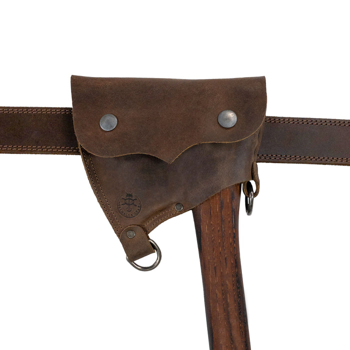 Axe Head Sheath with Shoulder Strap - Stockyard X 'The Leather Store'