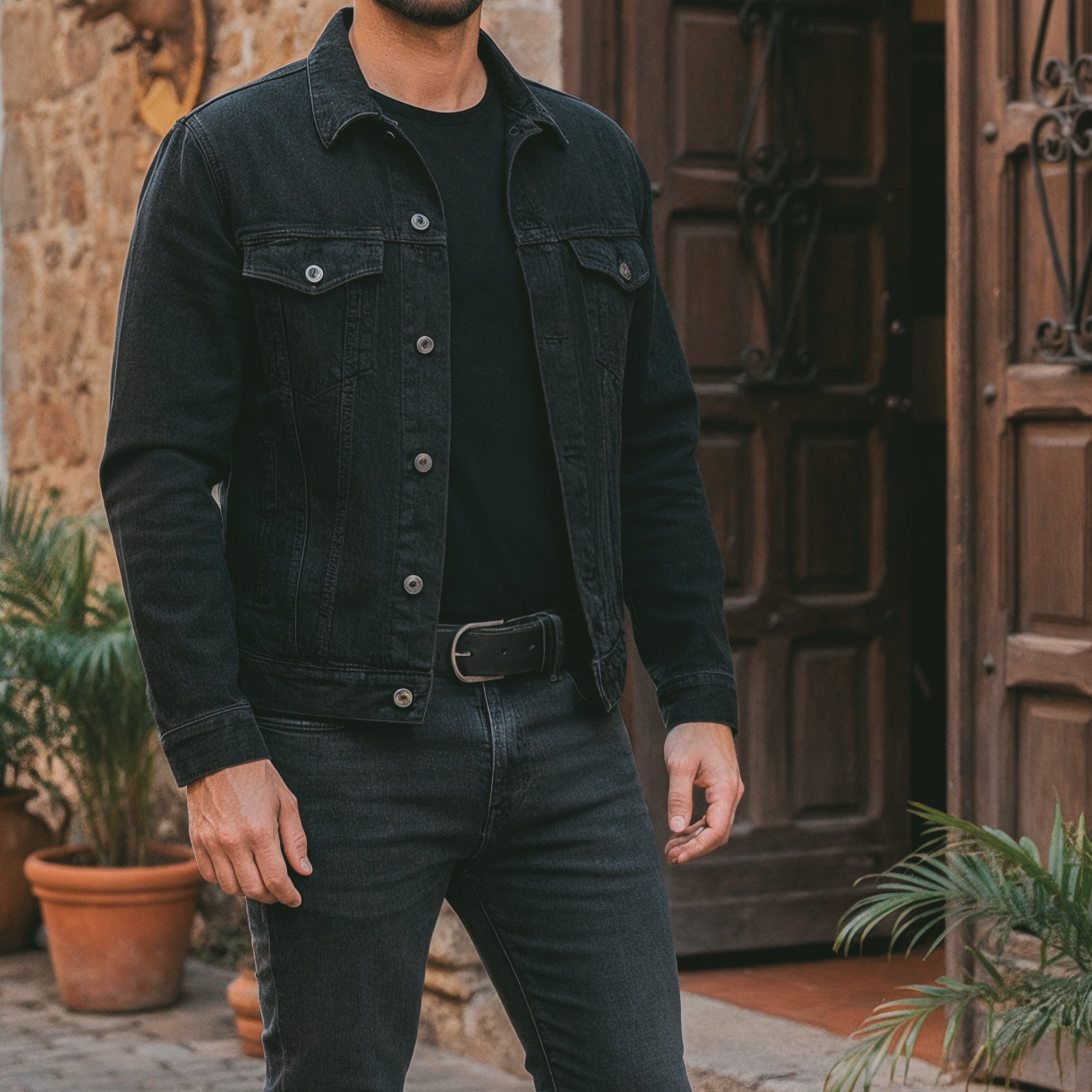 Leather Belt with Glove Liner