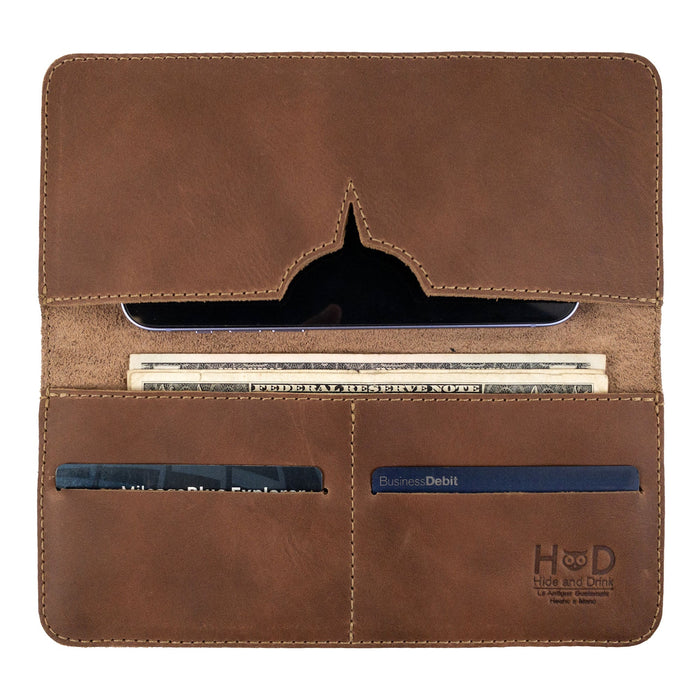 Bifold Wallet for Cellphone - Stockyard X 'The Leather Store'