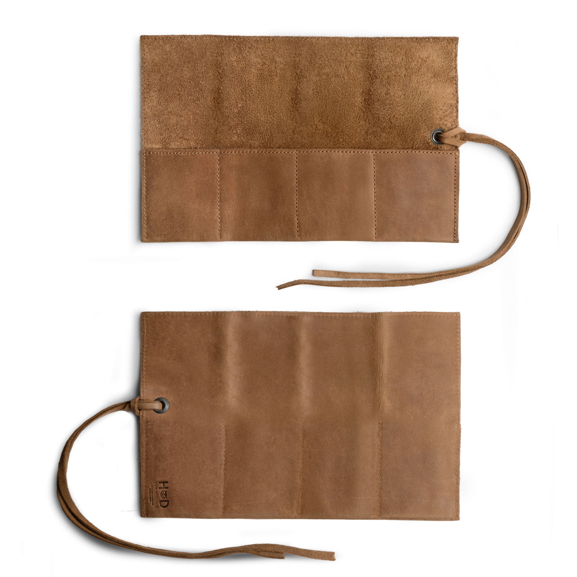 Unique brown leather Watch Roll by Hide & Drink, holds up to 4 watches. This easy carry Watch Roll Organizer is crafted with full grain leather, showcasing artisan quality from small batch production, hand cut, hand sewn, and fire branded made in La Antigua Guatemala & Oaxaca Mexico.