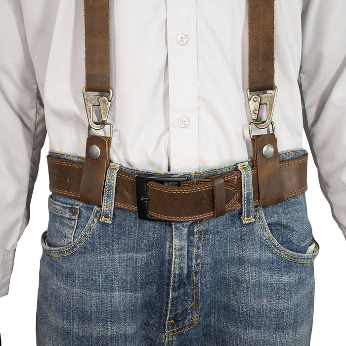 Set of 2 Suspender Loop Attachments with Snap Closure - Stockyard X 'The Leather Store'