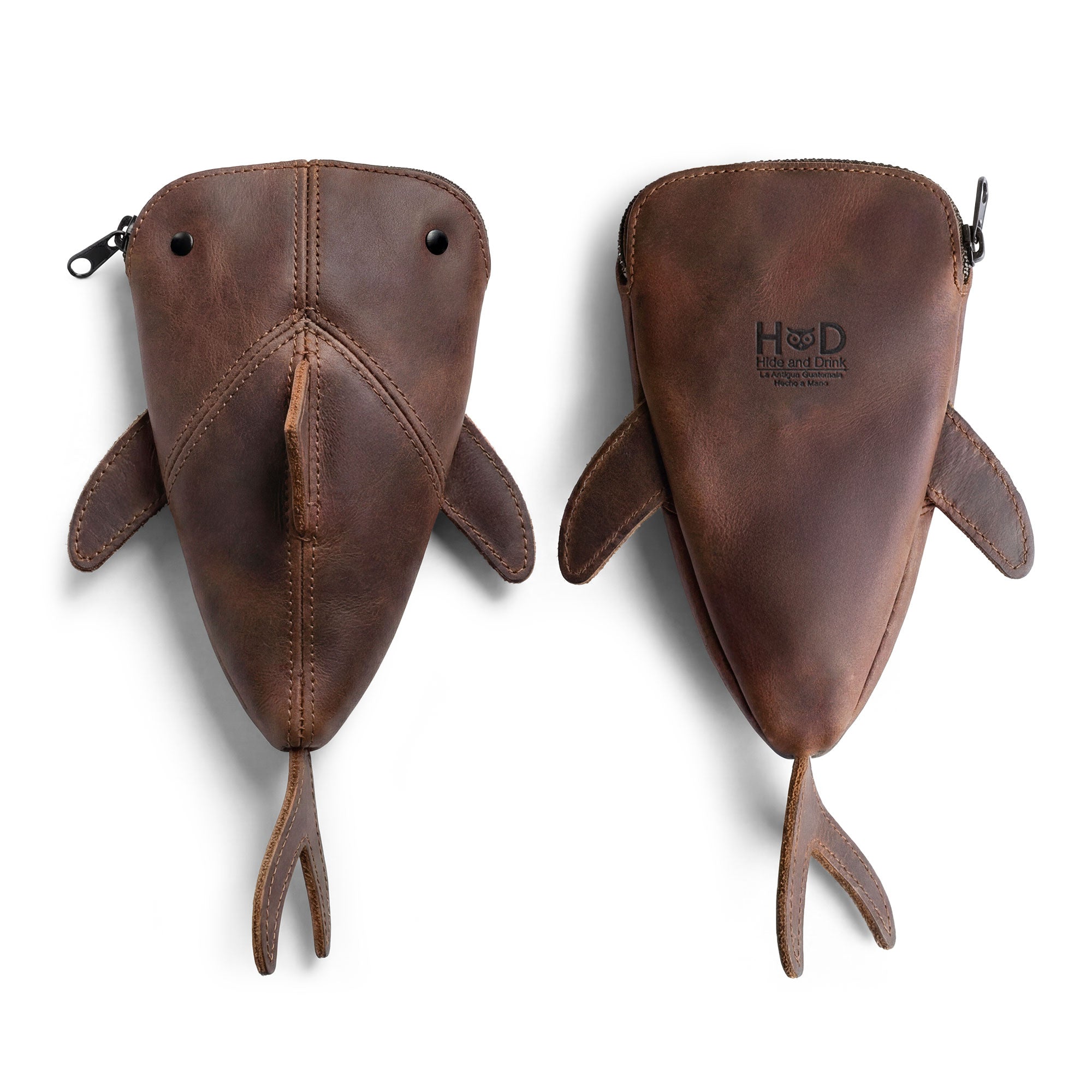 Leather Shark Pouch