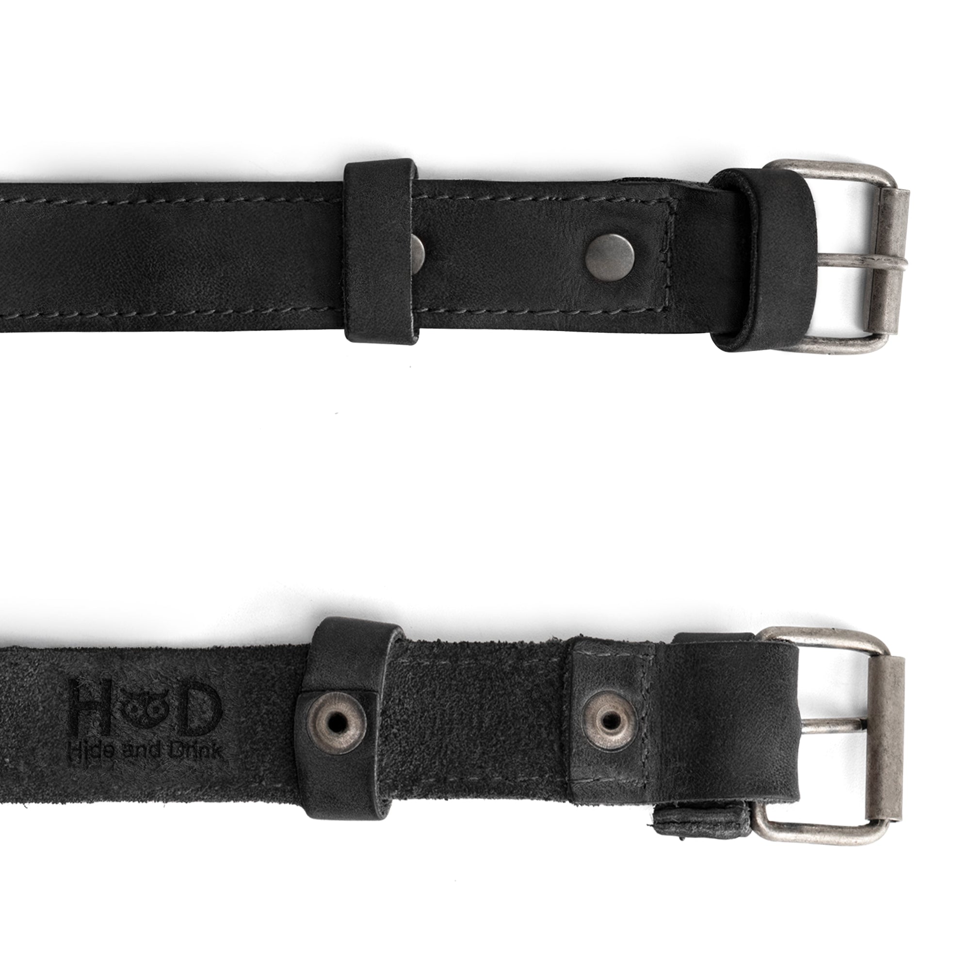 Bicycle Ankle Bands by Hide & Drink, highlighting individual Rustic Bicycle Ankle Bands featuring a Brass Metal Buckle. These Adjustable Straps for Legs, crafted from high-grade Full Grain Leather, are perfect for Vintage Gifts for Cyclists, made with care in La Antigua Guatemala.