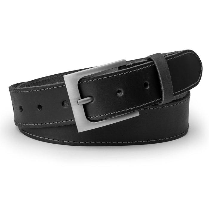 Men's Thick Leather Belt With Inner Pocket