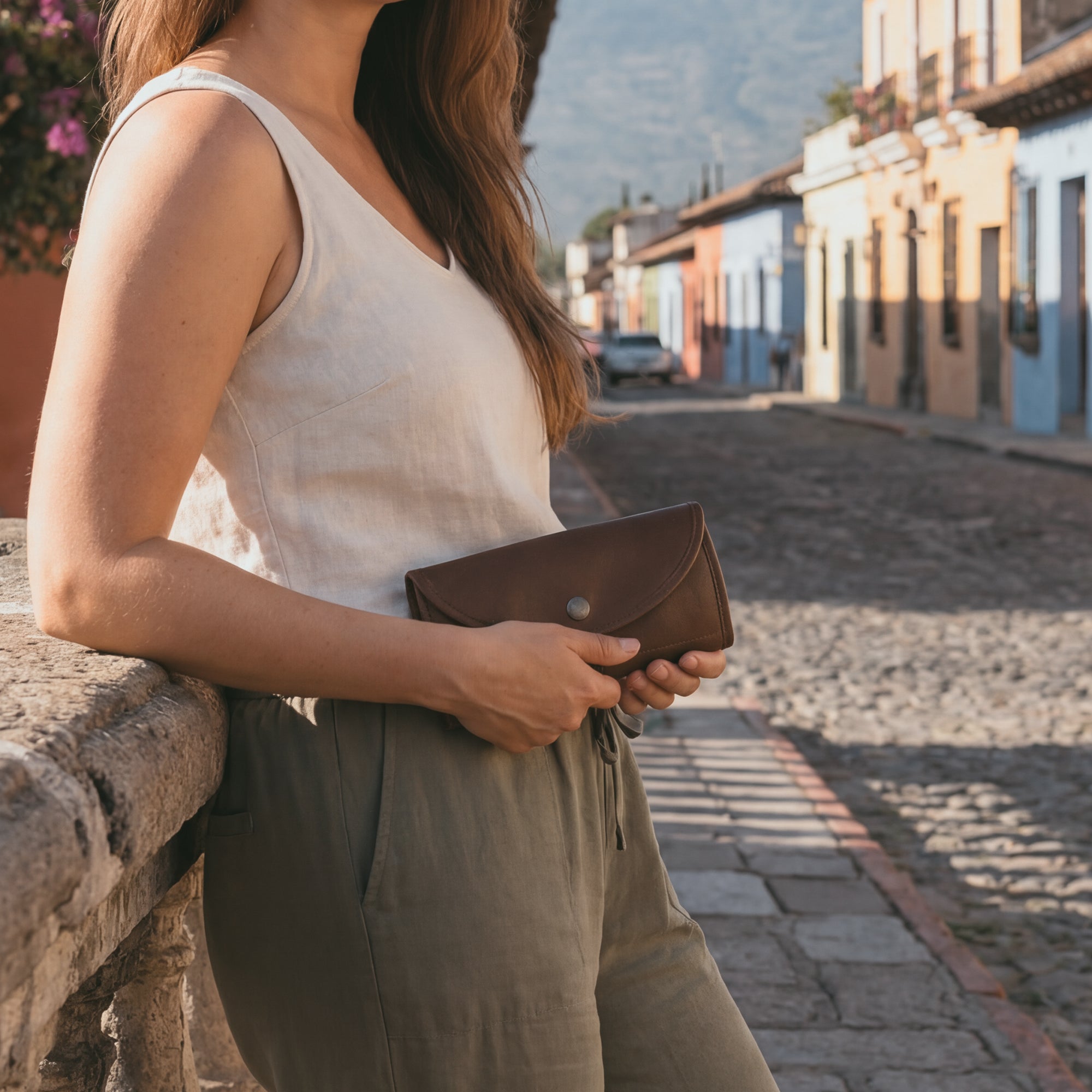 Single Snap Zippered Wallet