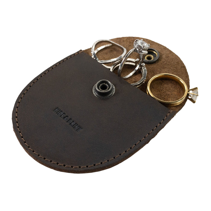 Minimalist Tiny Jewelry Pouch - Stockyard X 'The Leather Store'