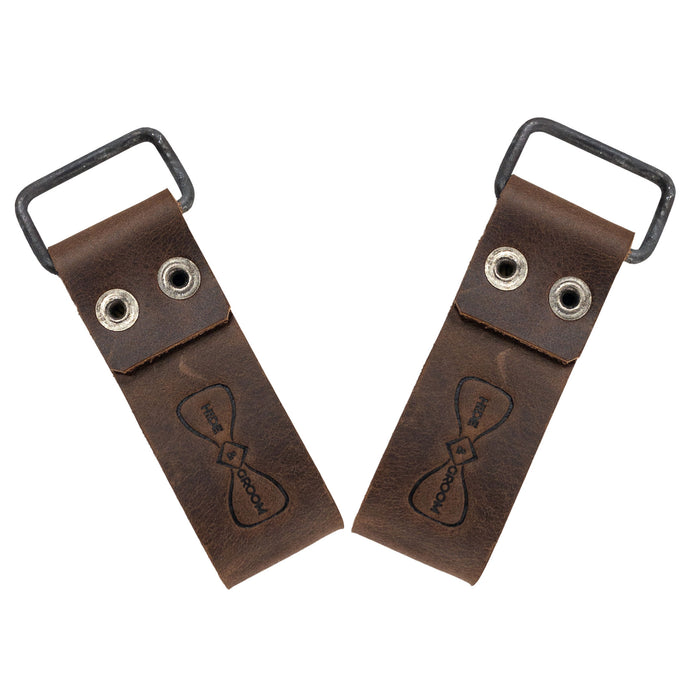 Set of 2 Riveted Suspender Loop Attachments - Stockyard X 'The Leather Store'