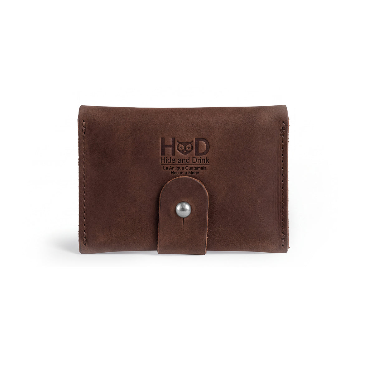 Handmade Elephant Coin Pouch by Hide & Drink, crafted from full grain leather with a rustic finish, perfect for holding coins and folded bills. Features a unique elephant design, ideal for artisans and small batch production lovers. Card Pouch Elephant/Coin & Folded Bills/Wallet/Cable Holder/USB/SD/Change, Full Grain Leather, StockyardX, Hand Cut, Hand Sewn, Fire Branded, Artisan, Handmade in La Antigua Guatemala & Oaxaca Mexico.