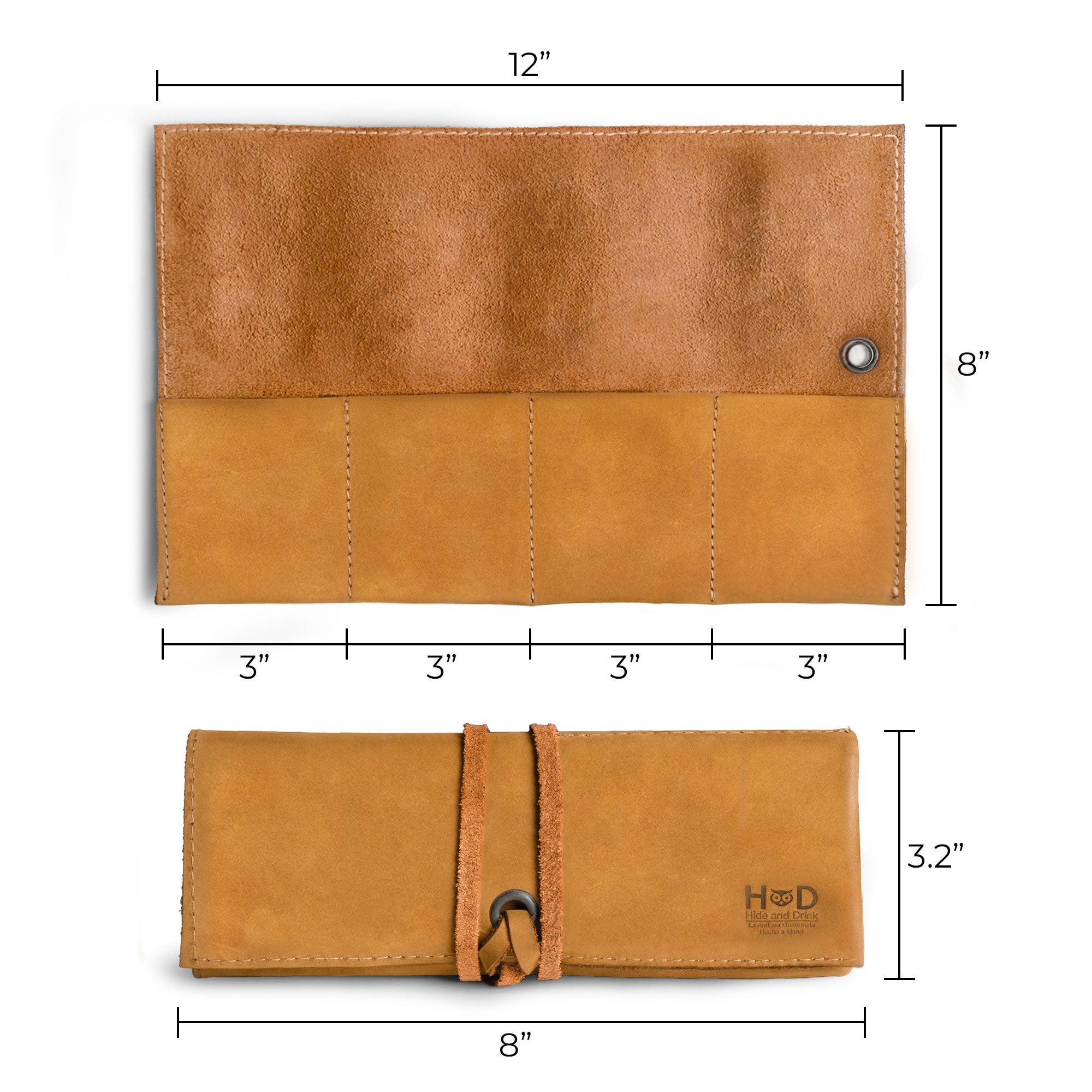 Custom-made Watch Roll from Hide & Drink, accommodates up to 4 watches stylishly. This easy carry Watch Roll Organizer is made from full grain leather, representing small batch production, hand cut, hand sewn craftsmanship, fire branded for durability, made in La Antigua Guatemala & Oaxaca Mexico.